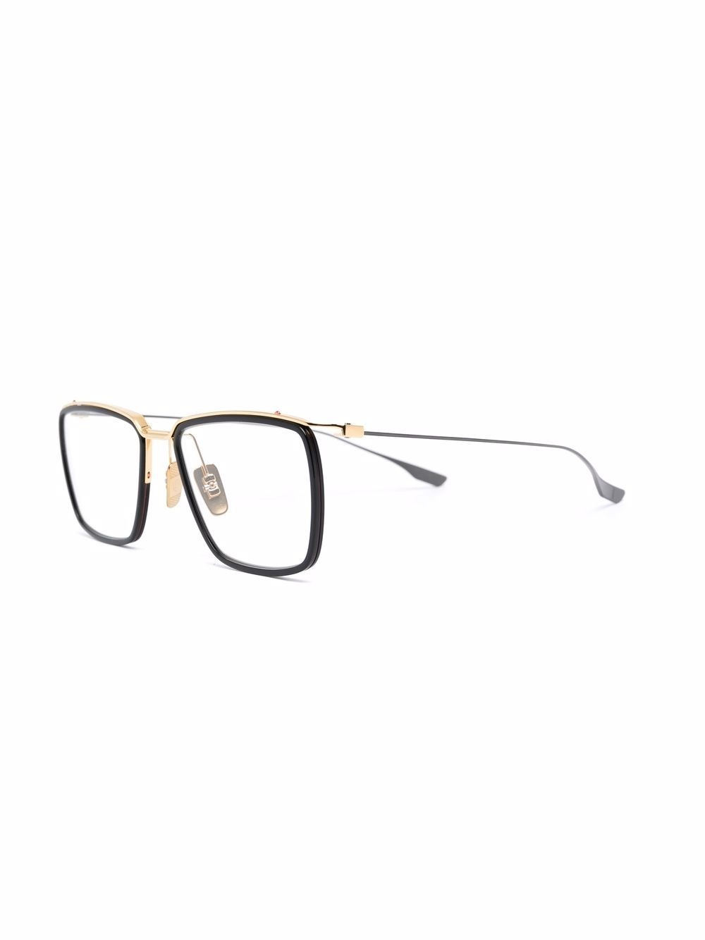 square-frame two-tone glasses - 2