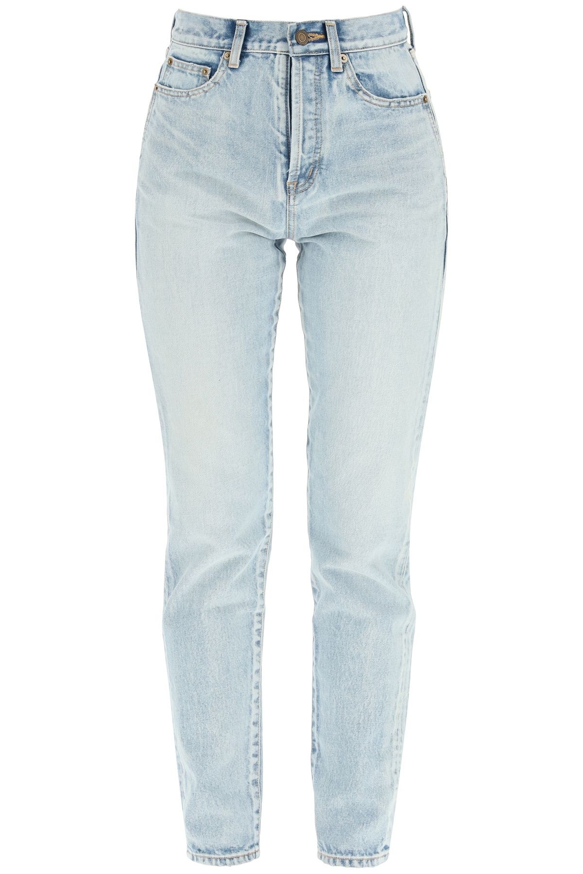 SLIM SERGE LIGHT BLUE JEANS - 1