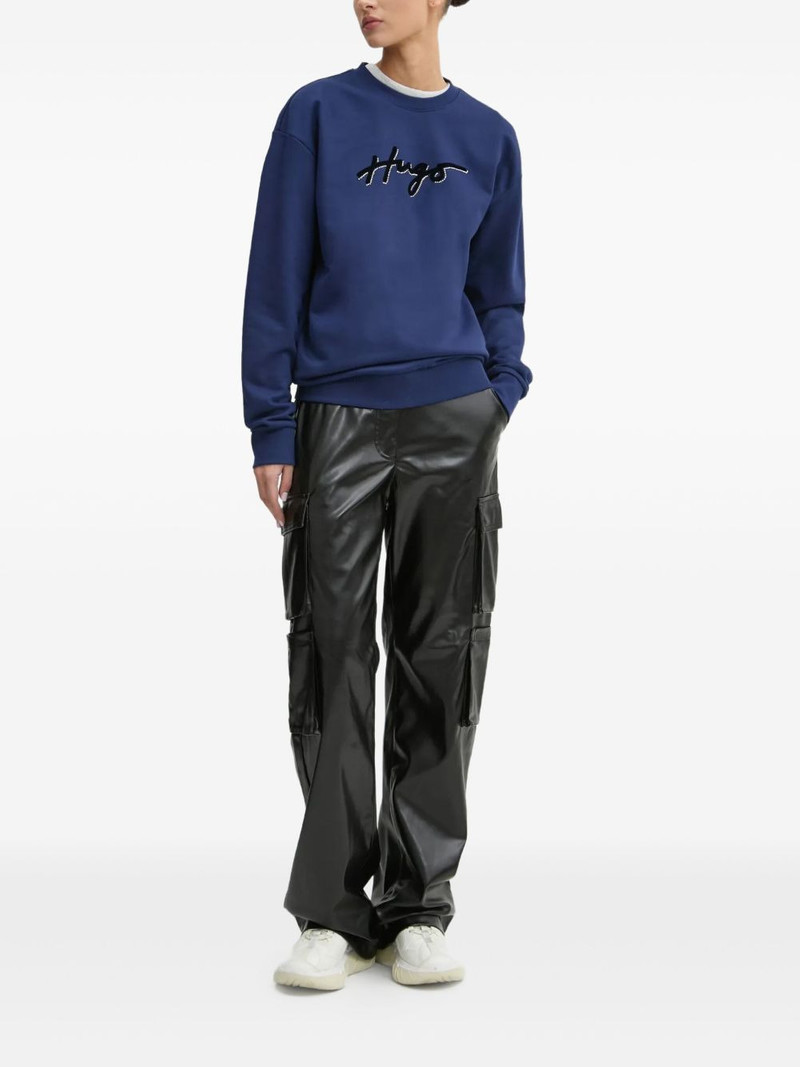 HUGO logo-print crew-neck sweatshirt outlook