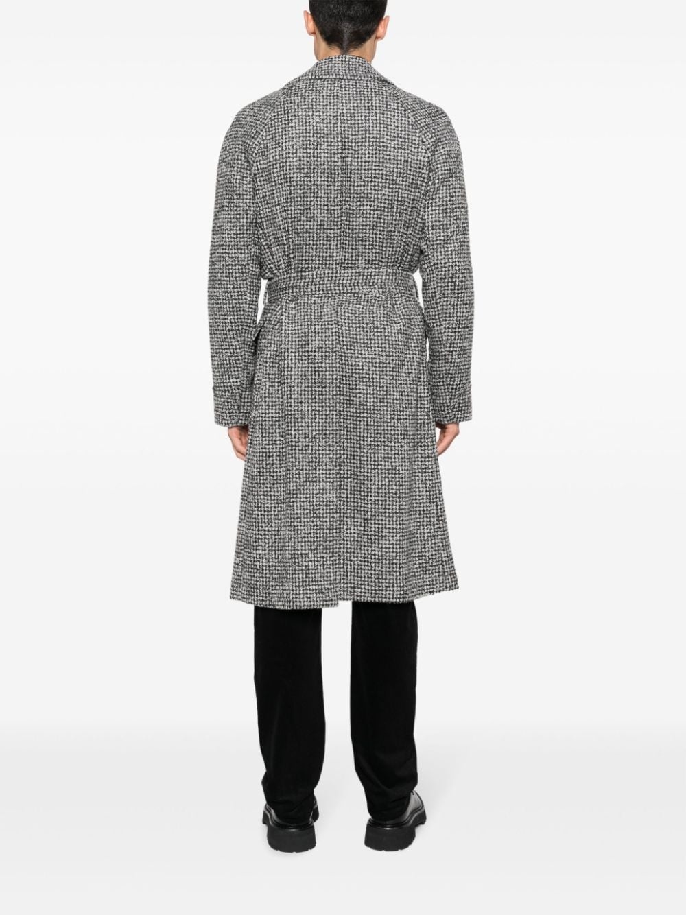 belted double-breasted coat - 4