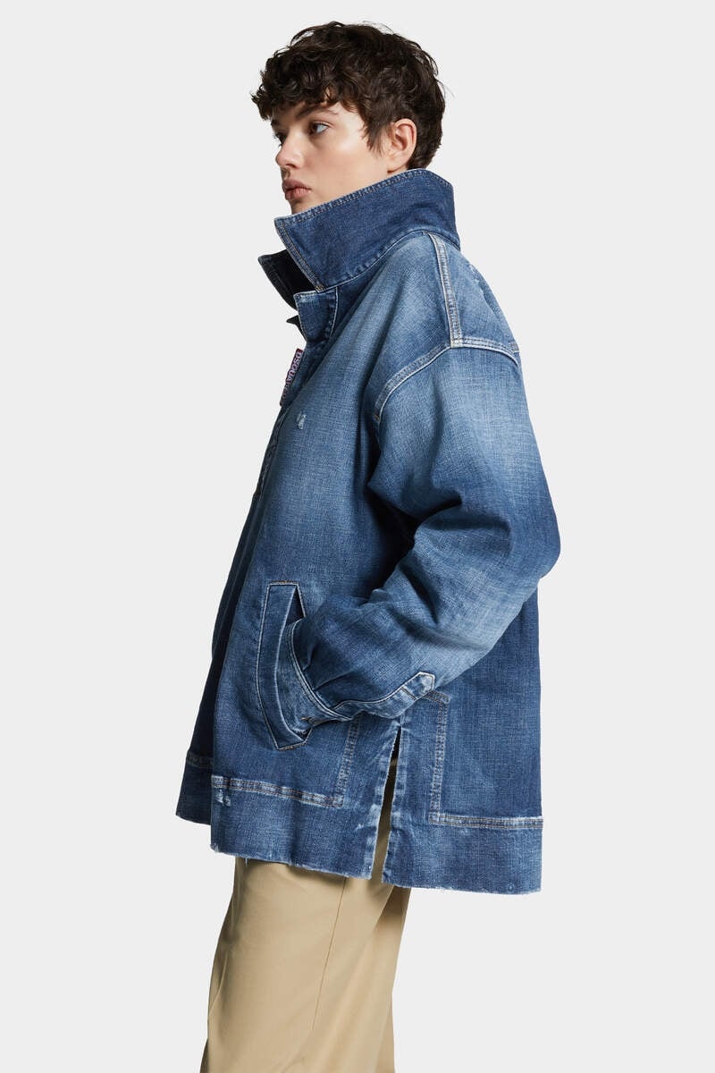 MEDIUM PERFECTO WASH RELAXED DENIM SHIRT - 6
