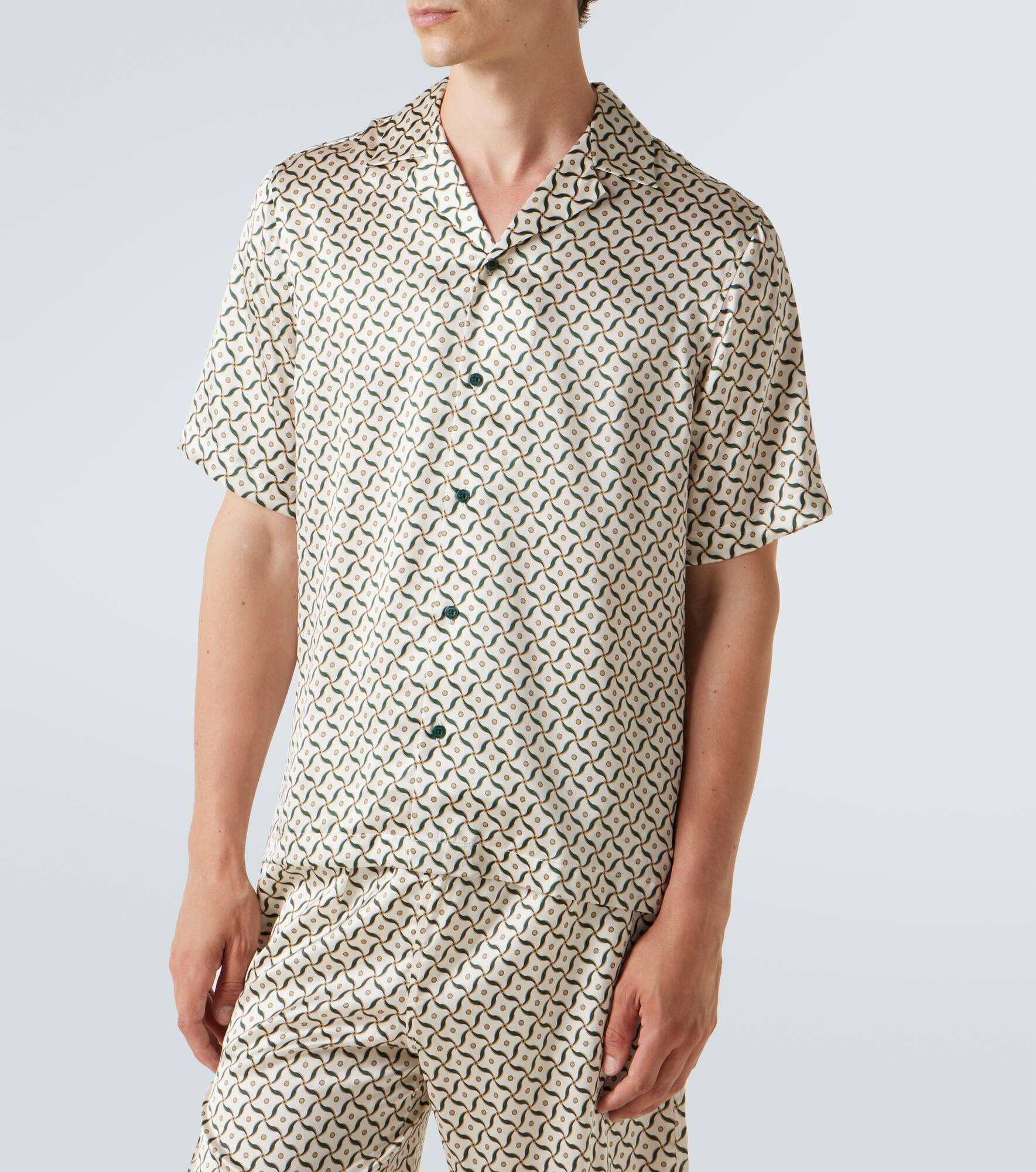 Roberto printed silk bowling shirt - 3