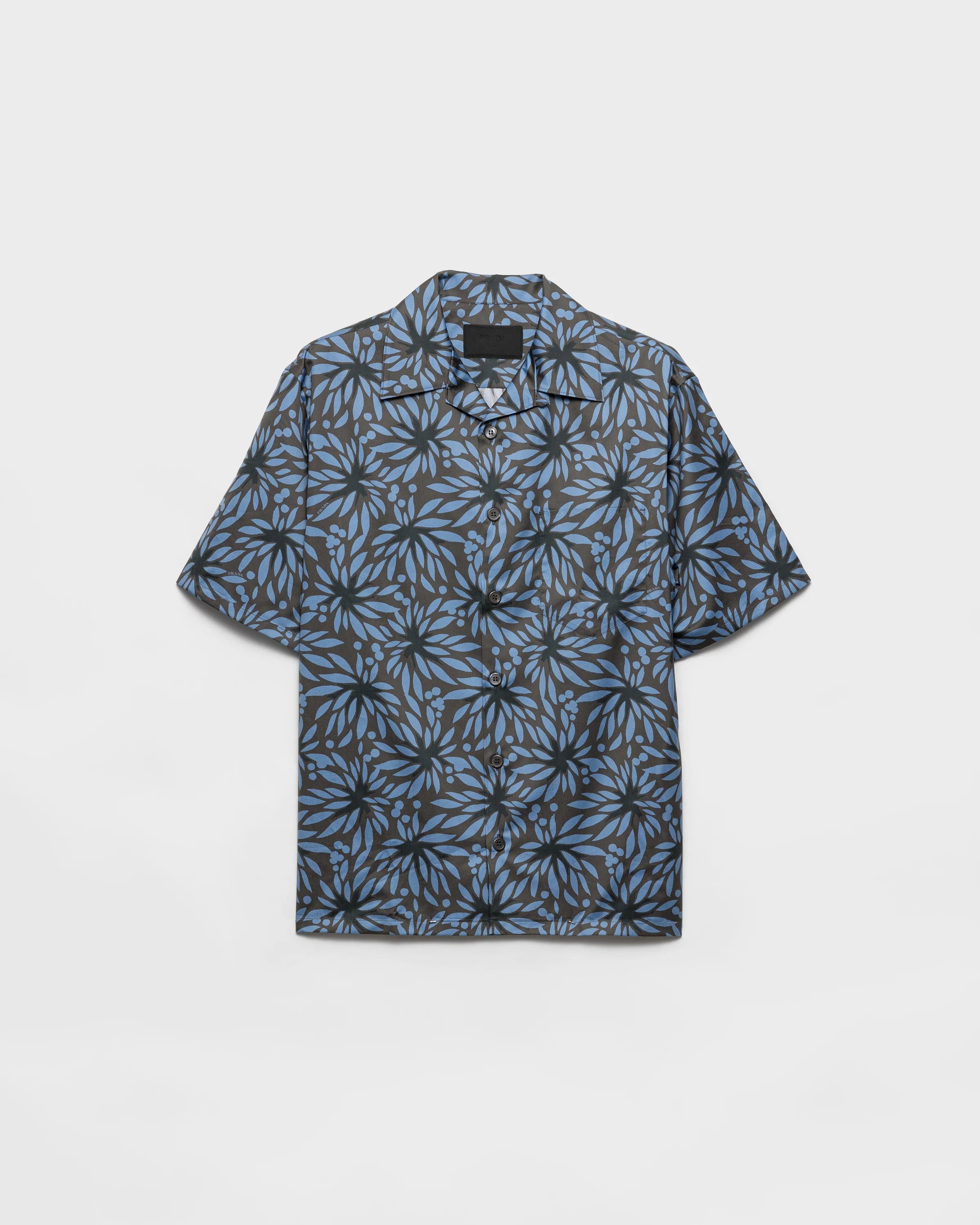 Printed cotton bowling shirt - 1