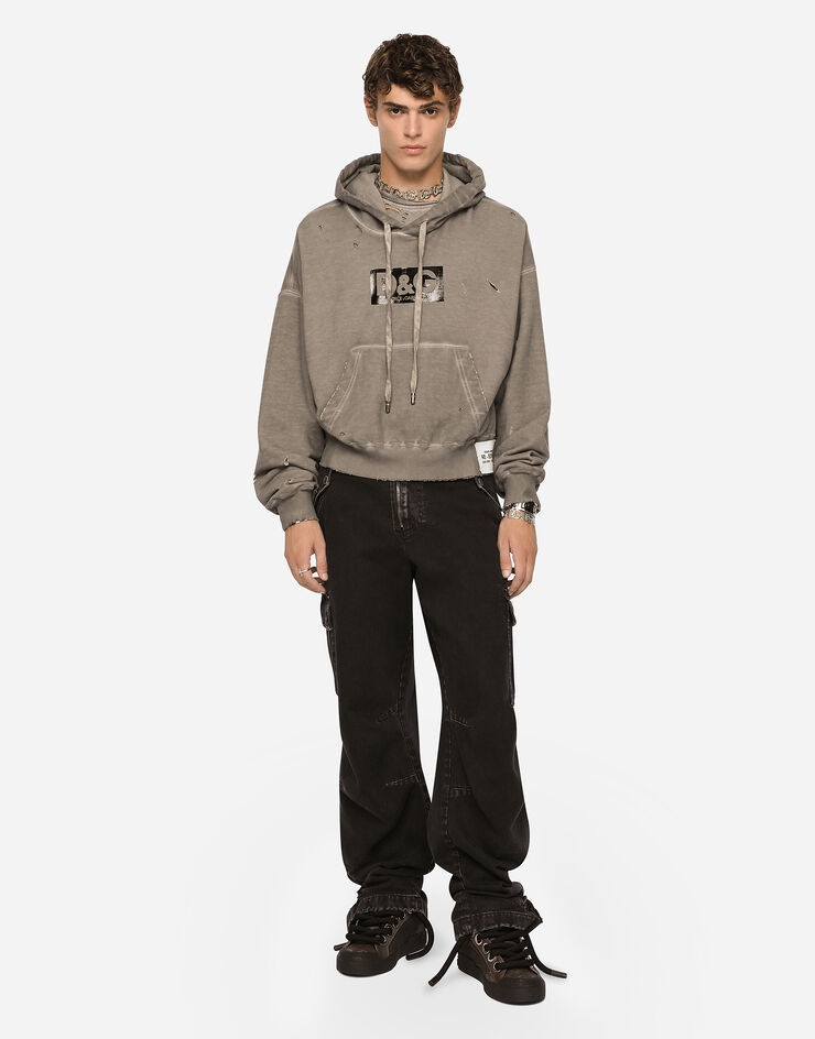 Jersey hoodie with patch - 4