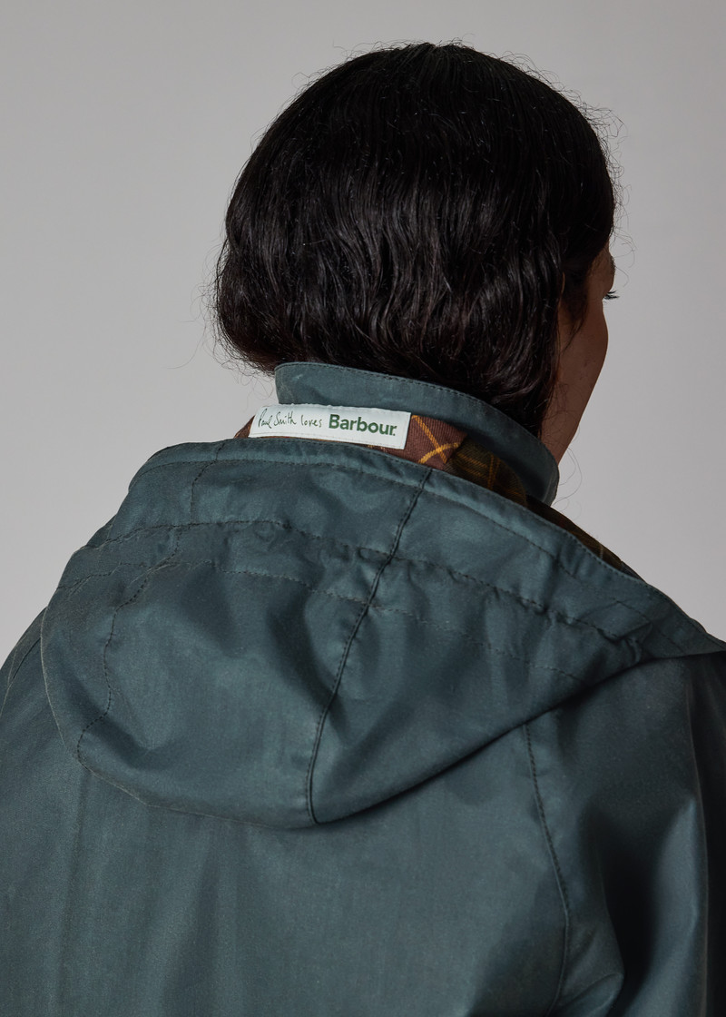 Paul Smith loves Barbour - Dark Slate Waxed Hood 13