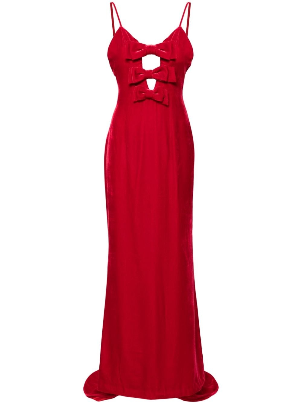 bow velvet gown - 1