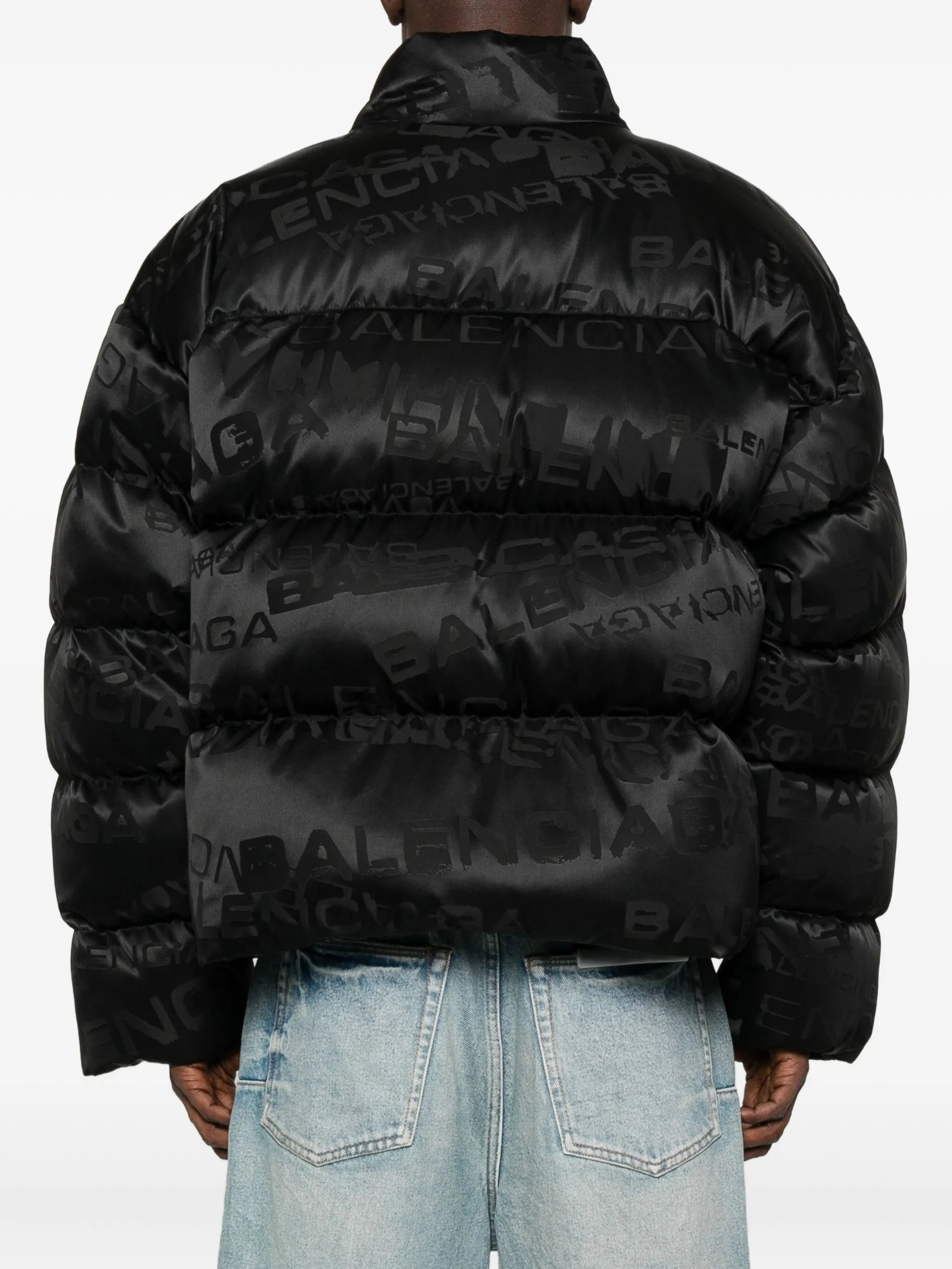 Balenciaga Logo-pattern Quilted Jacket - 5