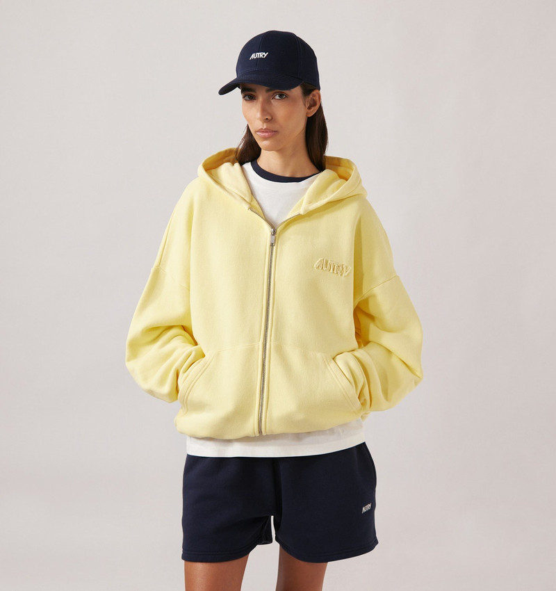 AUTRY TONAL LOGO FULL ZIP HOODIE UNISEX outlook