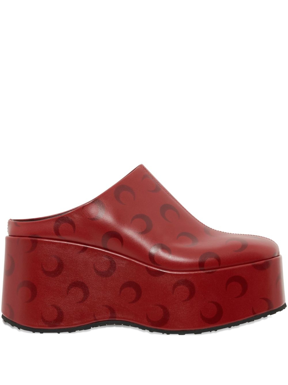 Moon-airbrushed platform mules - 1