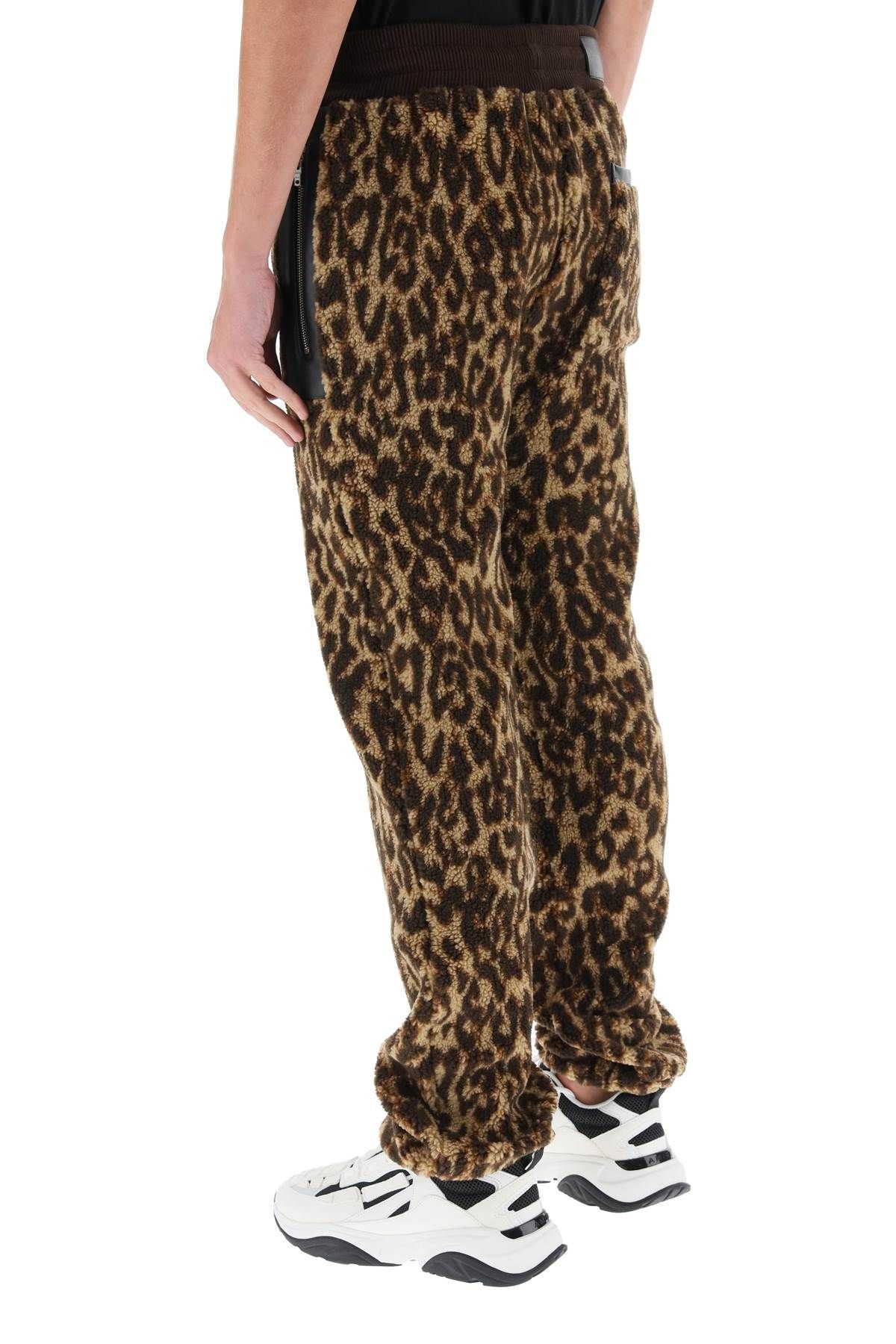 LEOPARD-PRINT POLAR FLEECE TROUSERS - 4