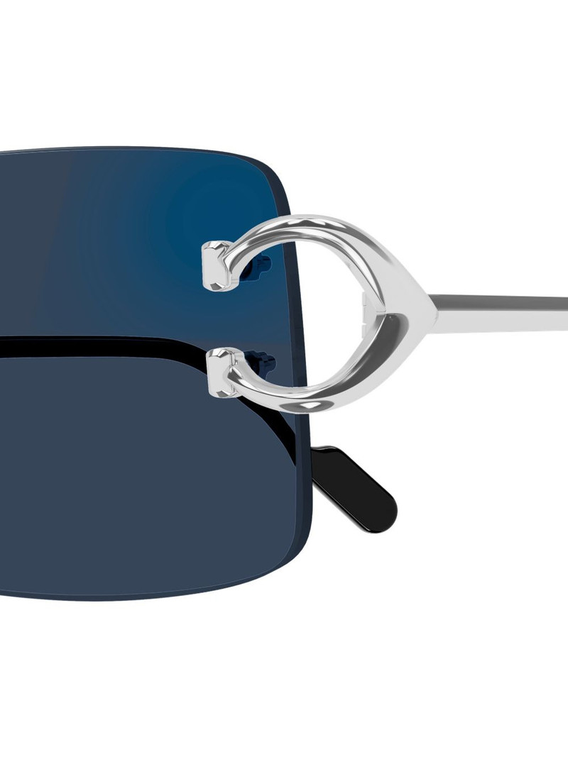 C-motif rectangle-frame sunglasses 7
