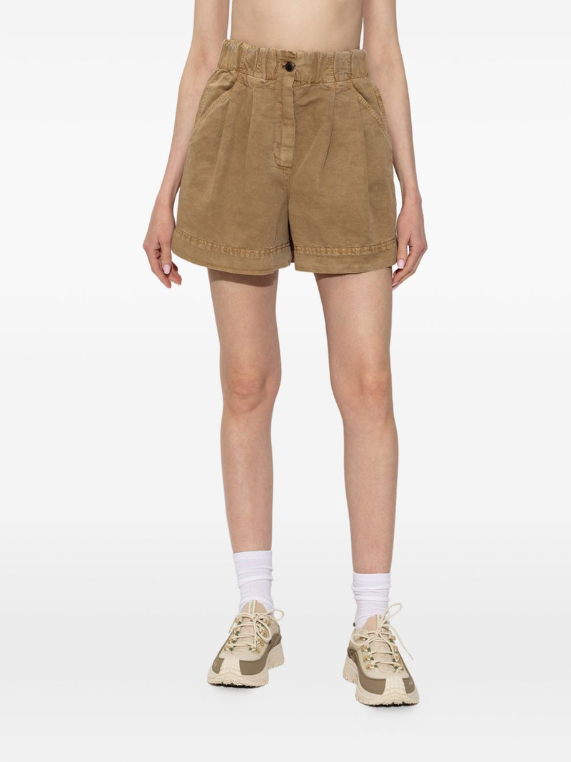 pleated logo-patch shorts 3