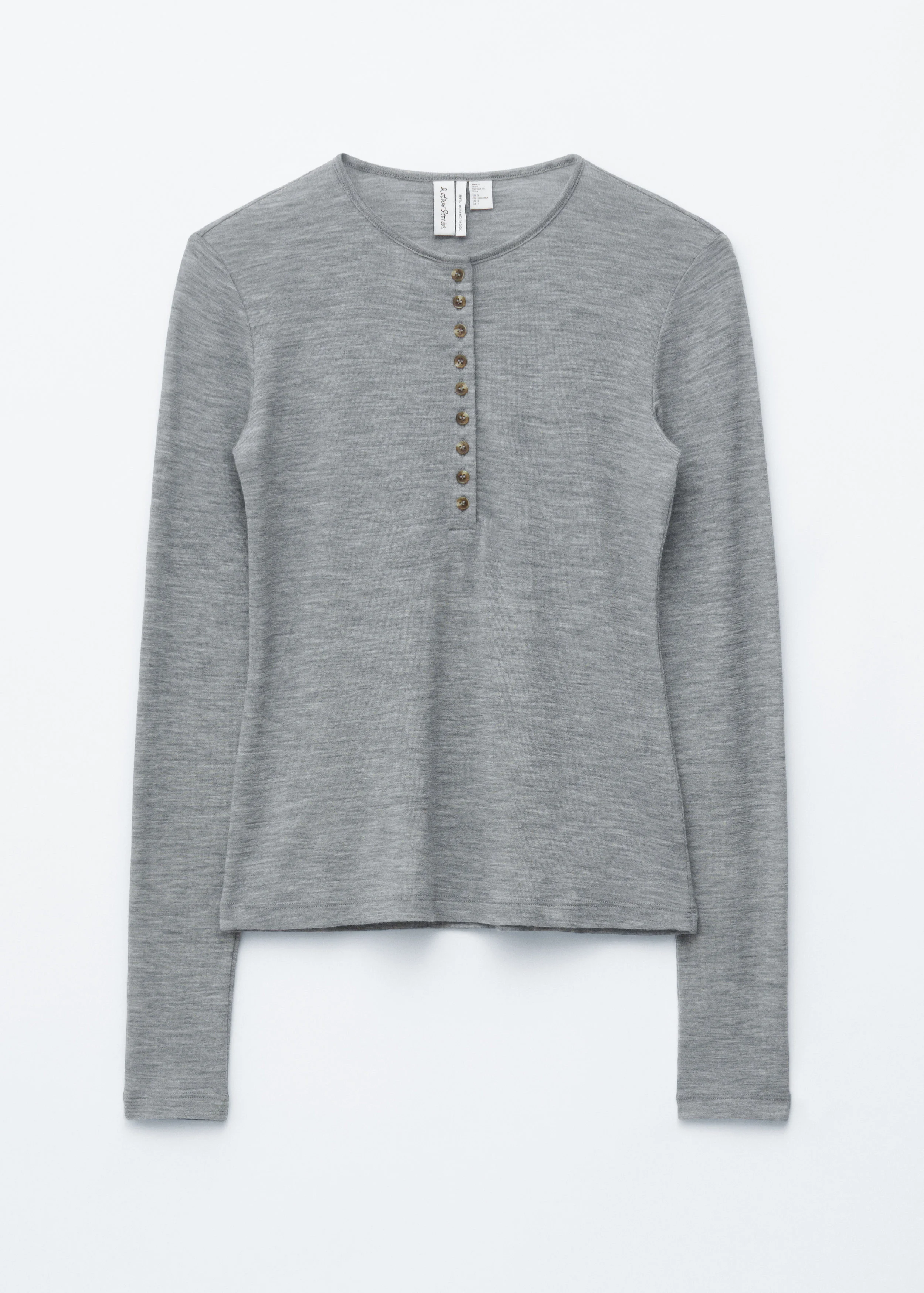 Half-Placket Wool Top - 1