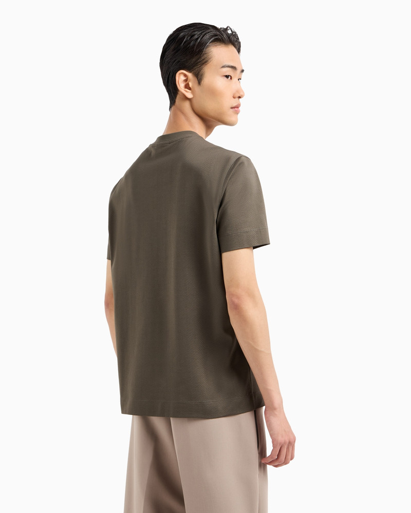 3D-effect ASV embossed jacquard jersey T-shirt 3