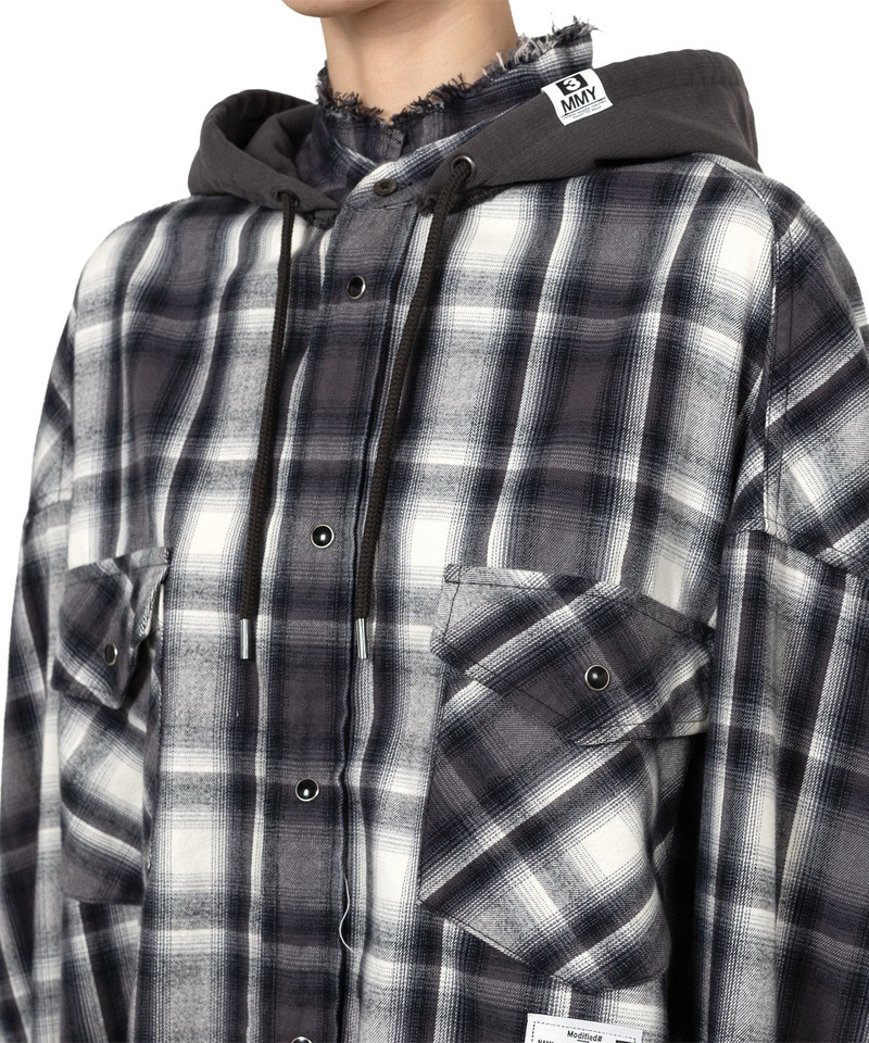 Hoodie Combine Checkered Shirt 8