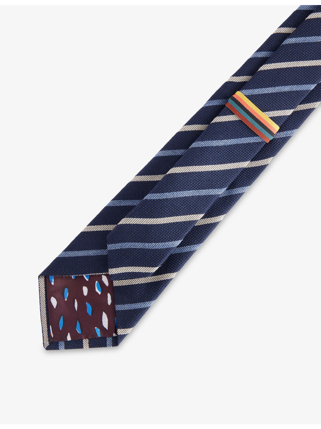 Striped Textured Wool And Silk Tie - 4