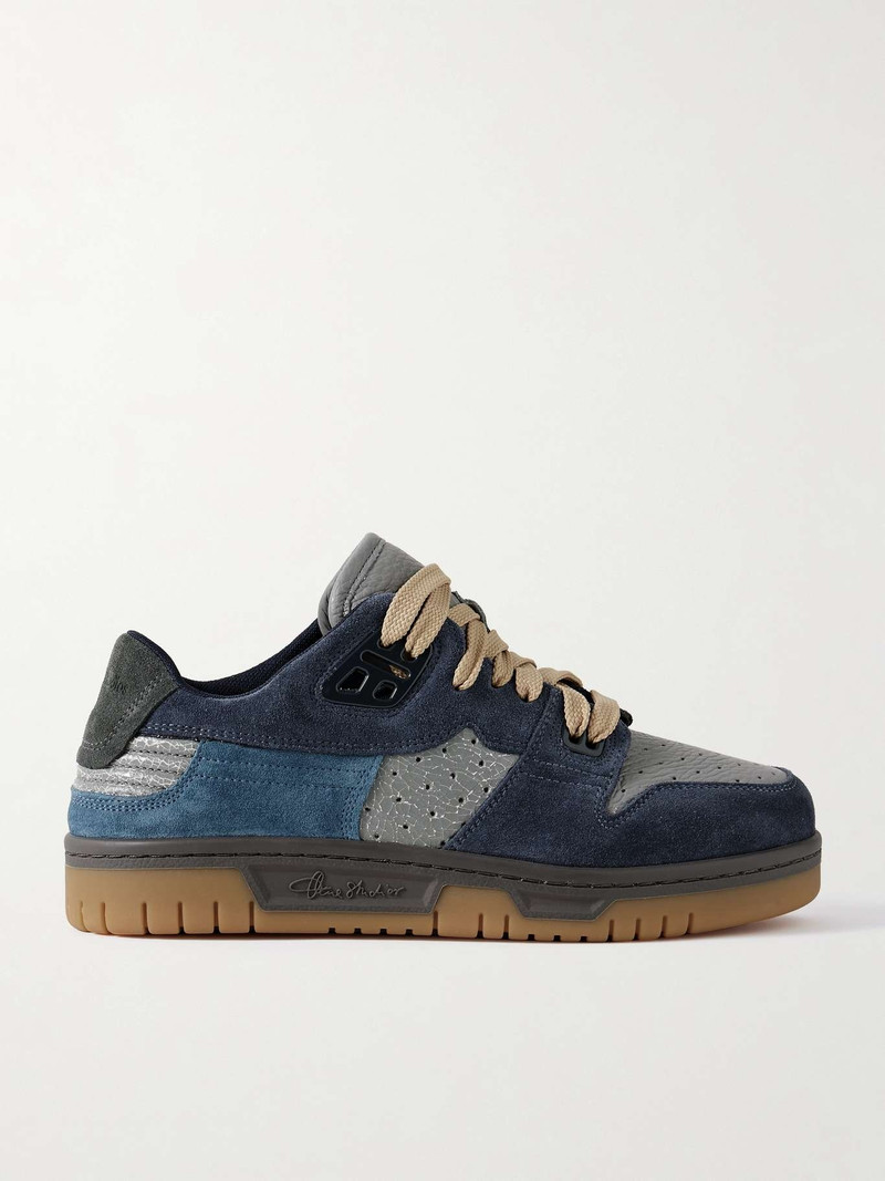 + NET SUSTAIN suede and cracked-leather sneakers - 1