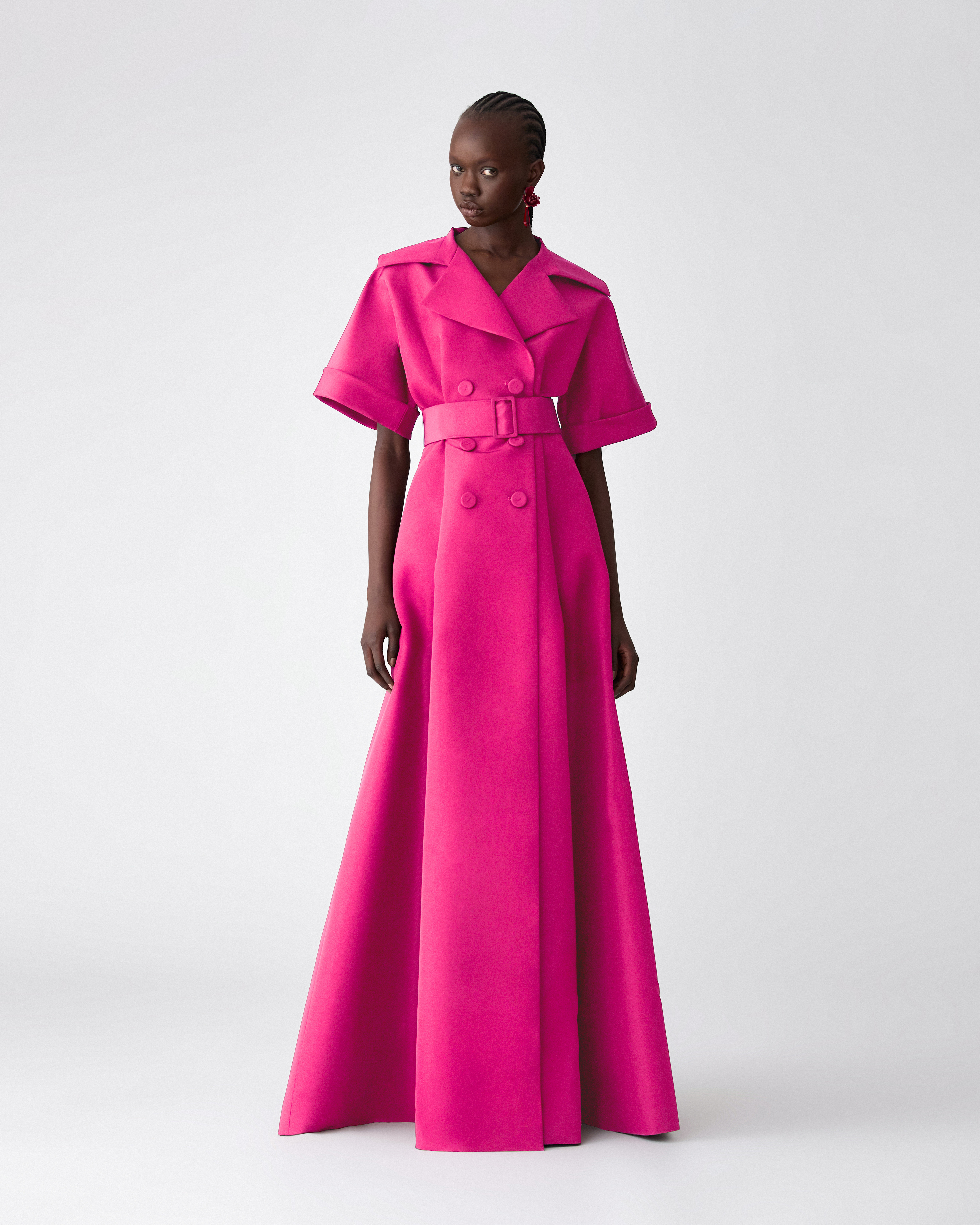 Short-Sleeve Trench Gown - 2