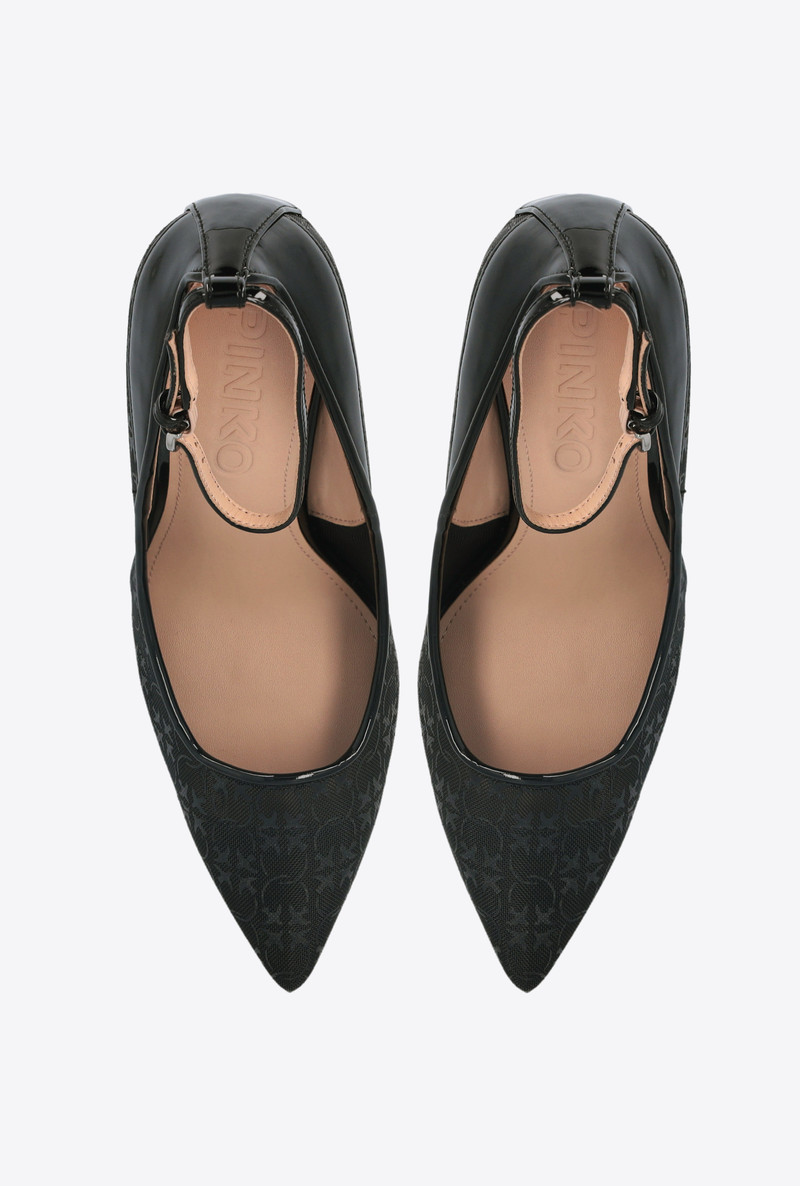 LOVE BIRDS PATENT AND MESH PUMPS 8