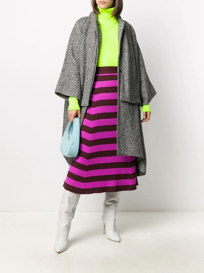 MSGM Draped fit cape coat outlook