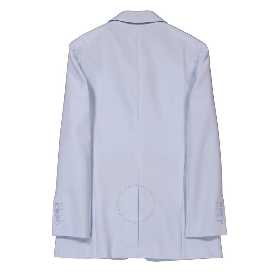 Burberry Ladies Pale Blue Wool Step-through Blazer - 5