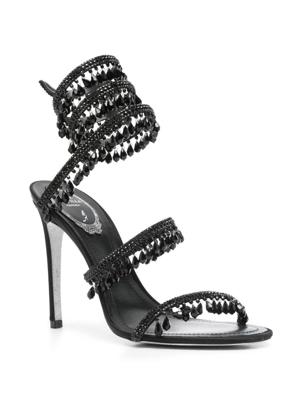 110mm beaded-embellished stiletto sandals - 2