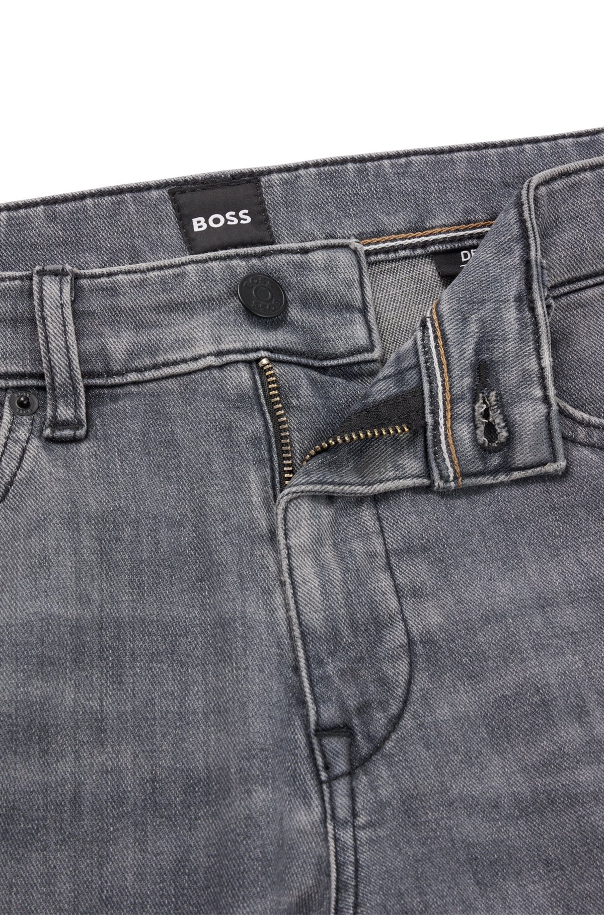 SLIM-FIT JEANS IN BLACK DENIM - 6