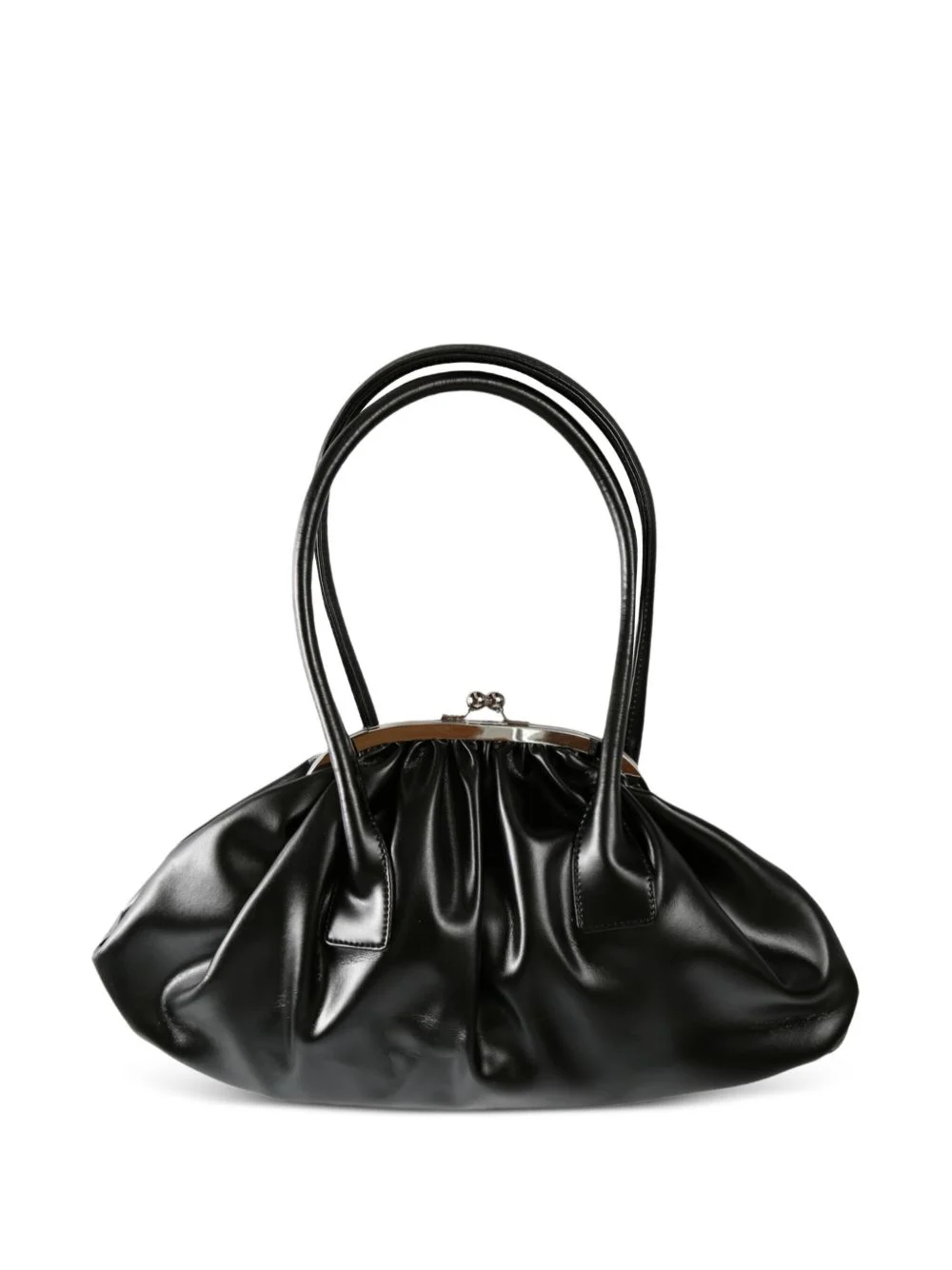 pleated-clasp shoulder bag - 1