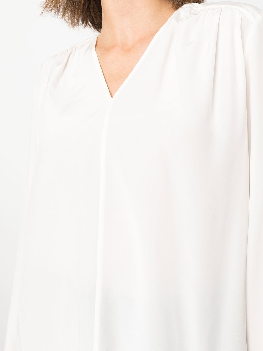 V-neck silk blouse - 5