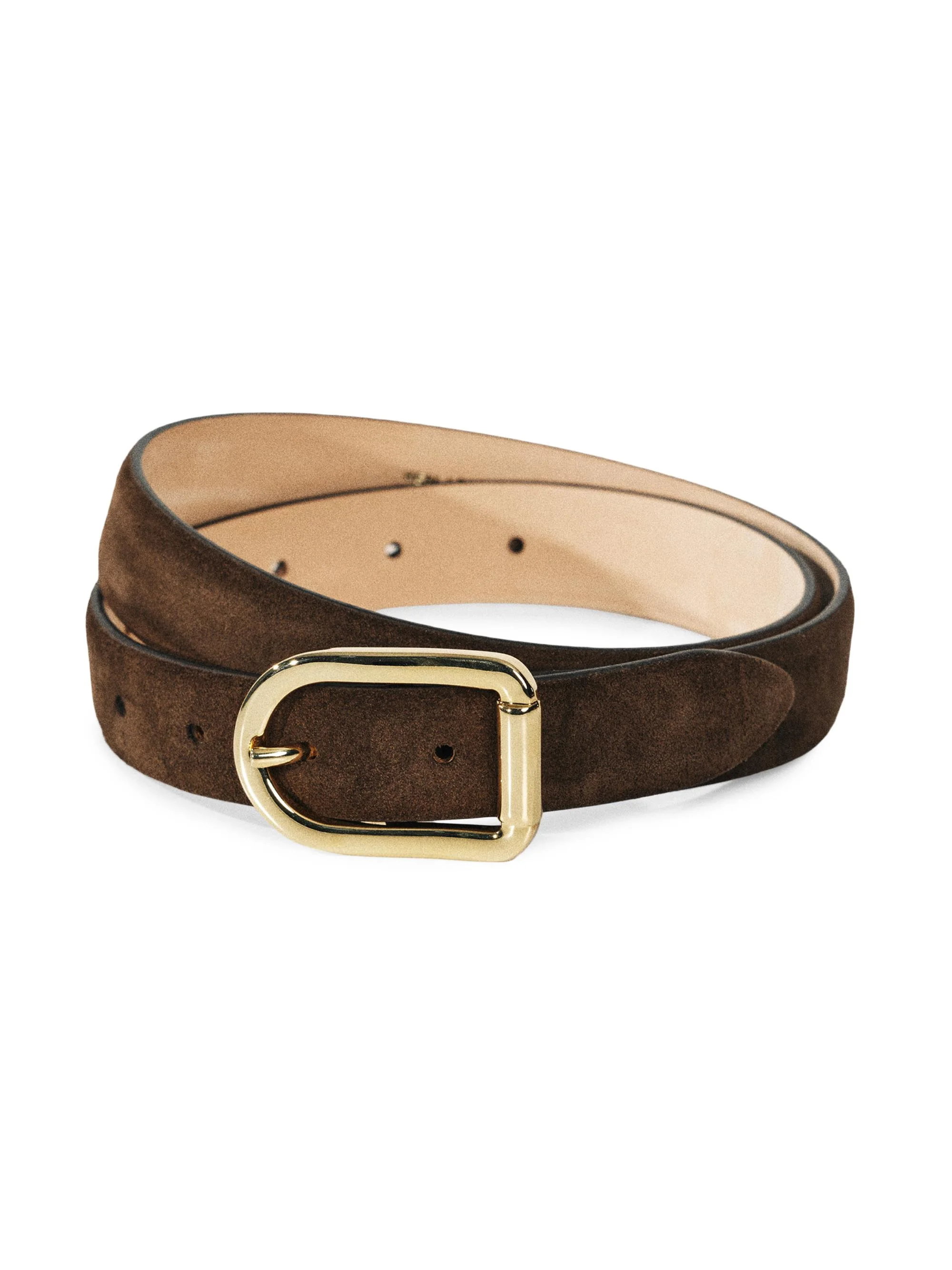 Women's Mija Suede Belt - Chocolate Gold - 1