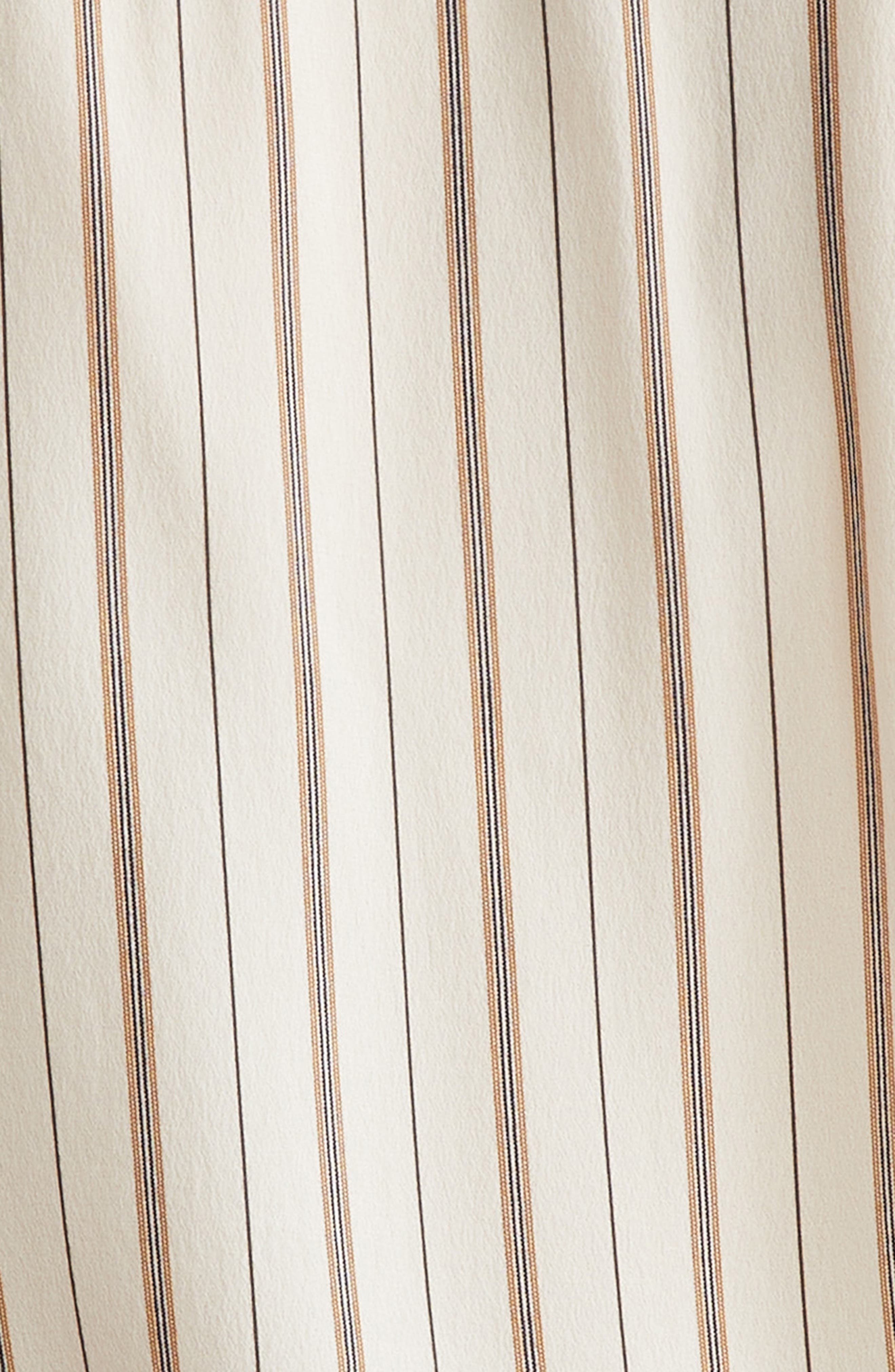 Nili Lotan Angelique Stripe Tie Neck Silk Shirt in Brandy Stripes at Nordstrom - 6