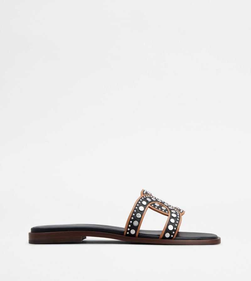 KATE SANDALS IN LEATHER - BLACK 1