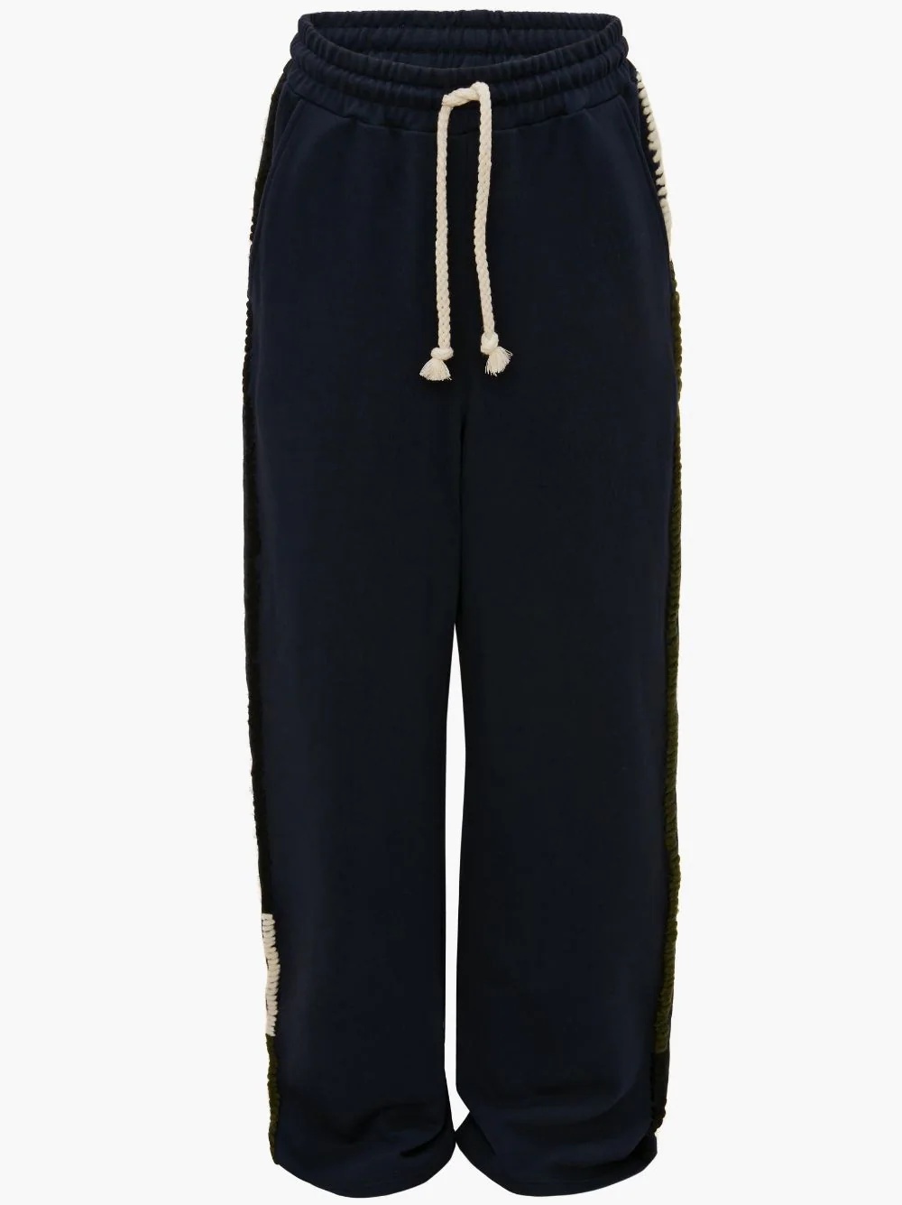 WIDE LEG CONTRAST STITCH TRACK PANT - 1
