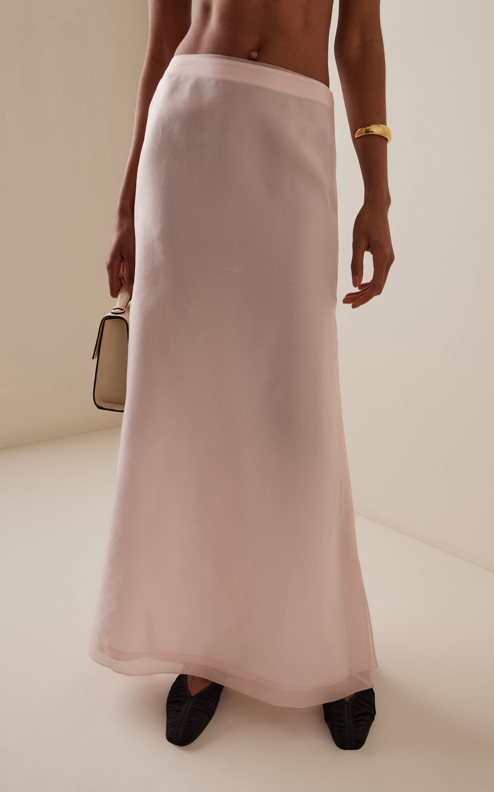 Linnie Silk Maxi Skirt pink - 3
