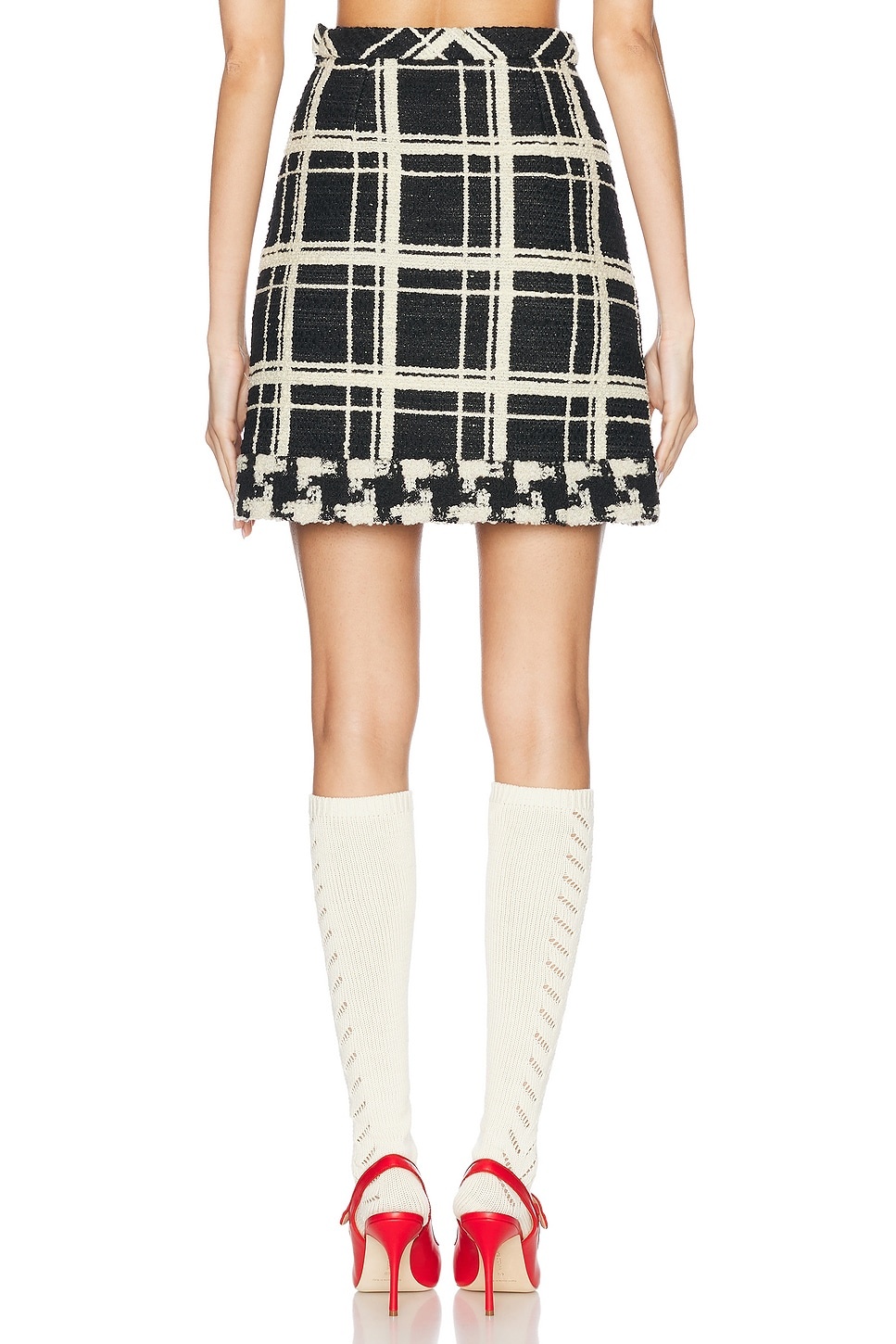 Check Tweed Skirt - 4