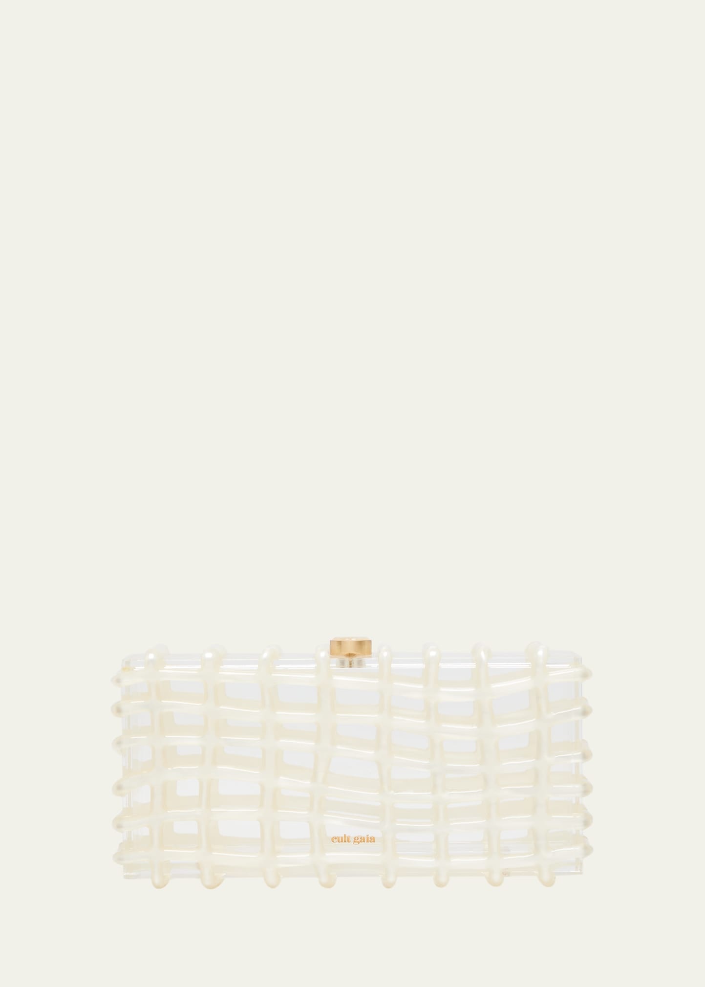 Rina Caged Clear Clutch Bag - 1