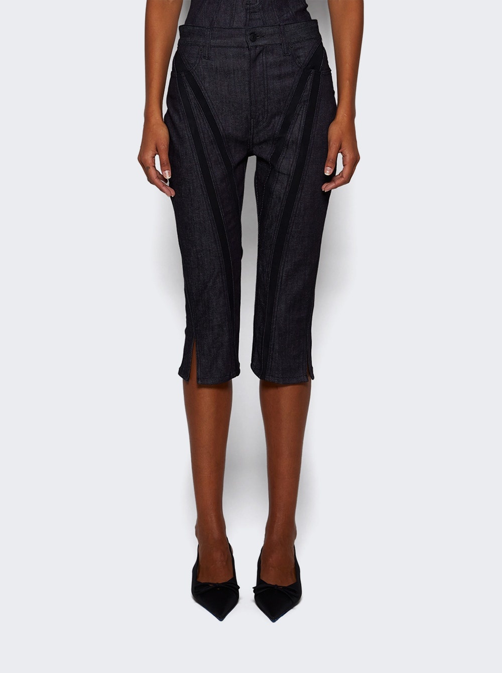 Capri Jeans Raw Blue And Black - 3