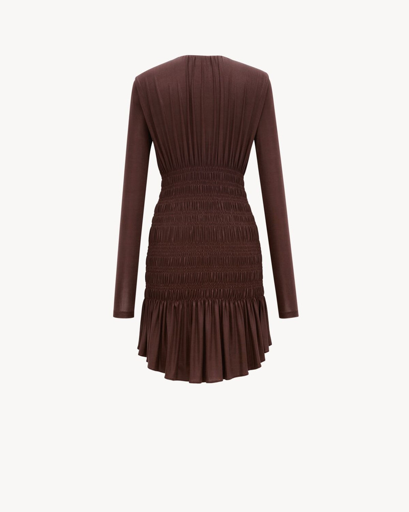 SAINT LAURENT SMOCKED DRESS IN LAMÉ JERSEY outlook