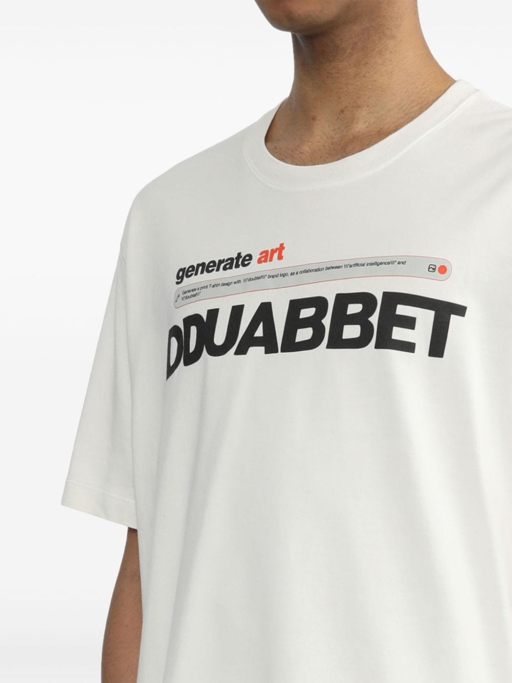 text-print cotton T-shirt - 5