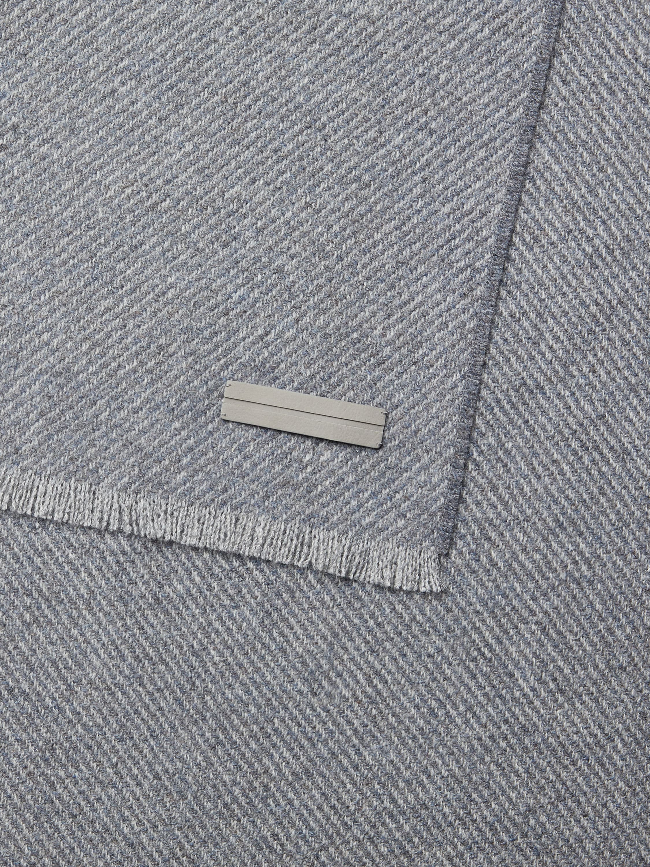 DARK GREY OASI CASHMERE SCARF - 2