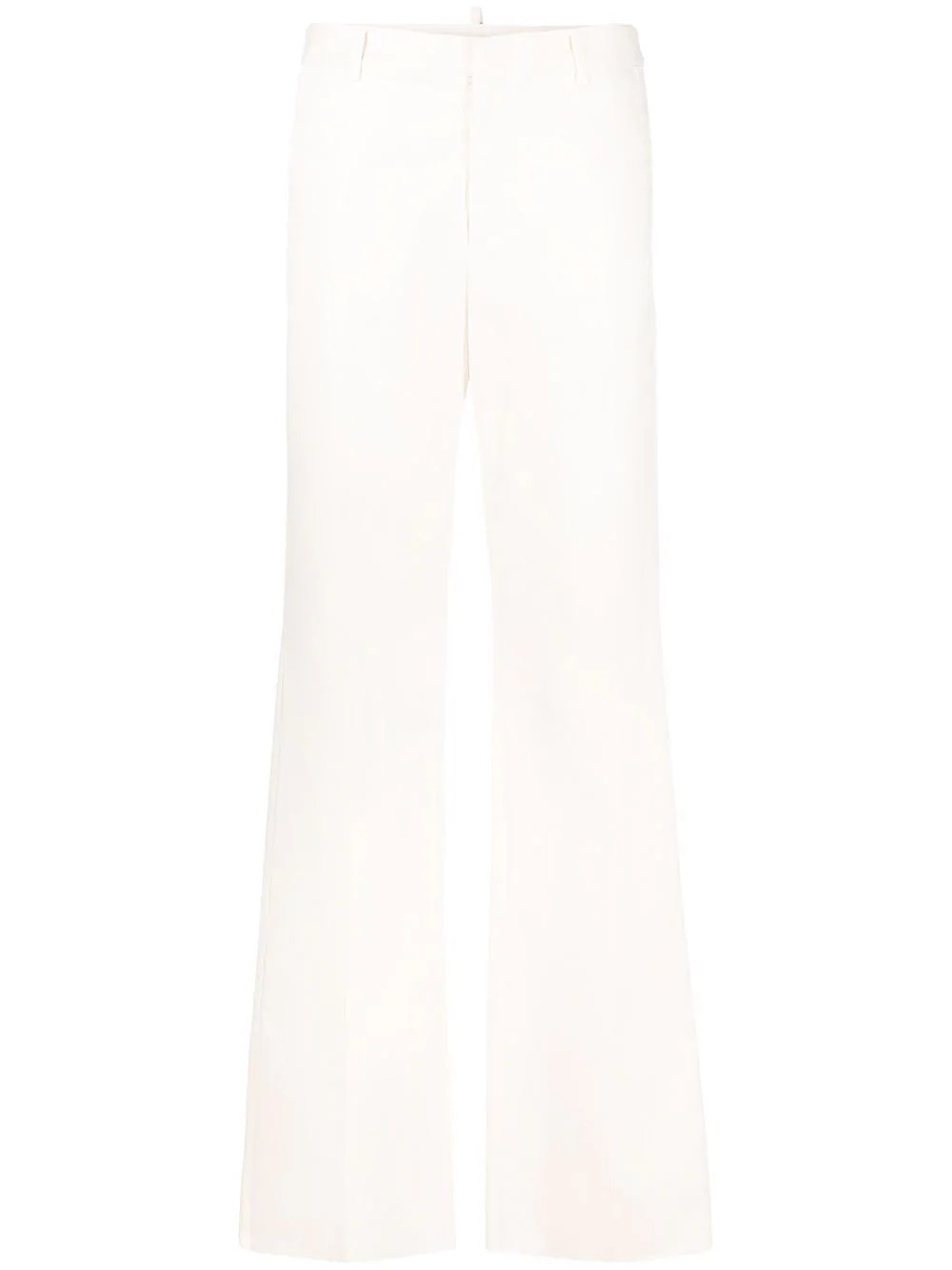 straight-leg mid-rise trousers - 1
