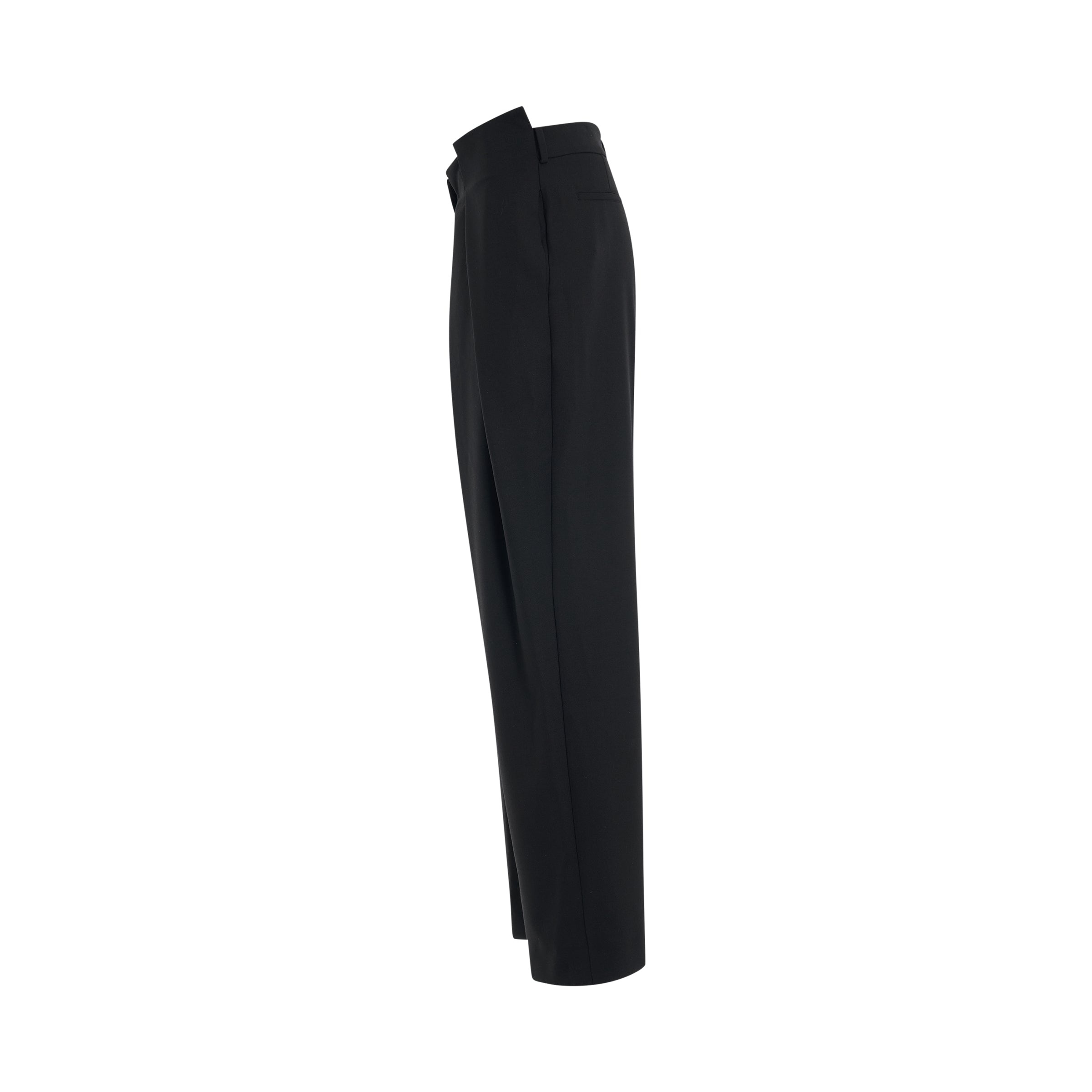 Ablohland Wool Paperbag Pants in Black - 3
