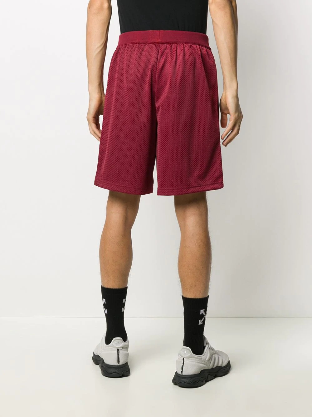 perforated track shorts  - 4