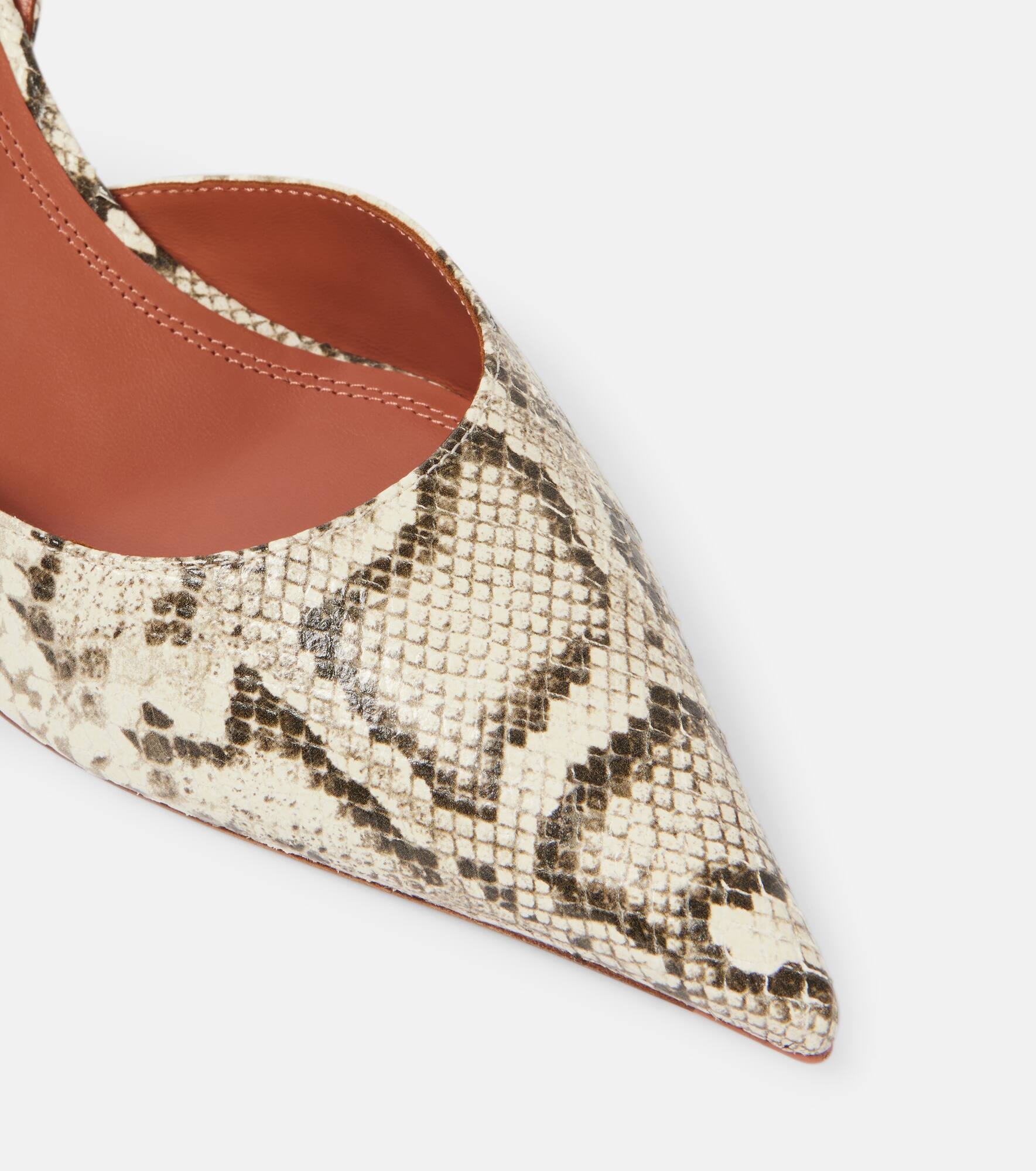 Sofia snake-print leather slingback pumps - 5