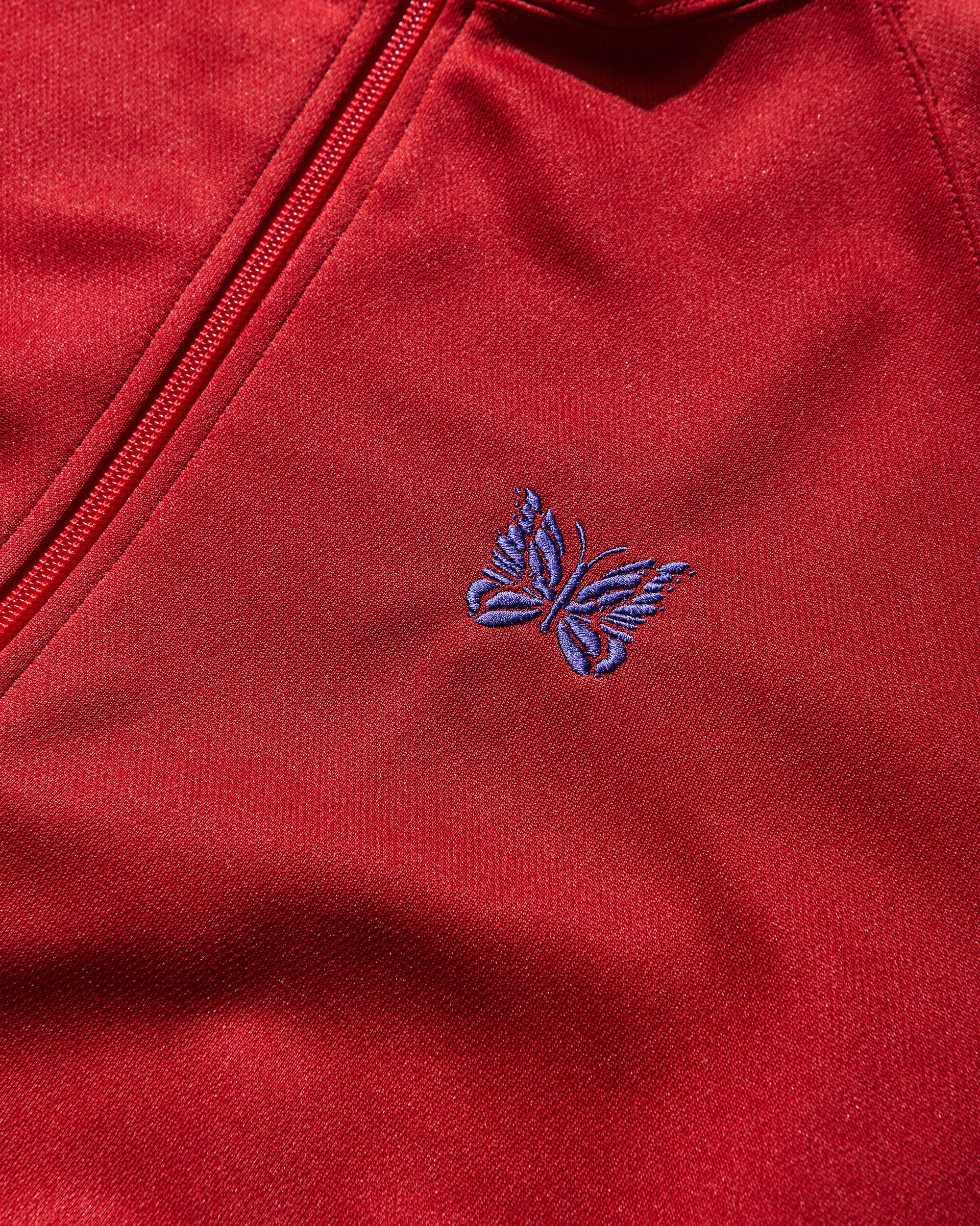 Men's Poly Smooth Track Jacket Red - 3