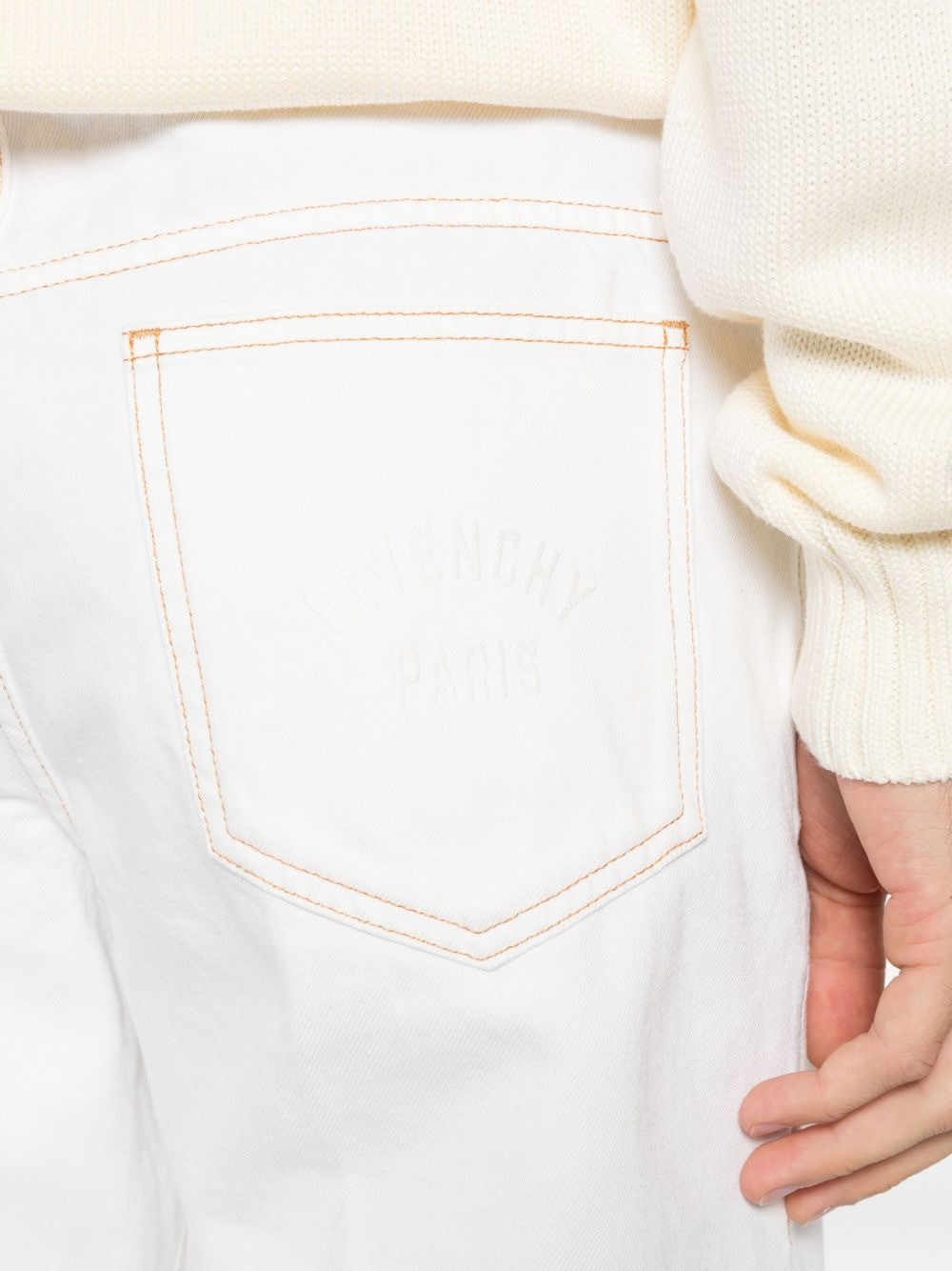 contrast-stitching jeans - 5