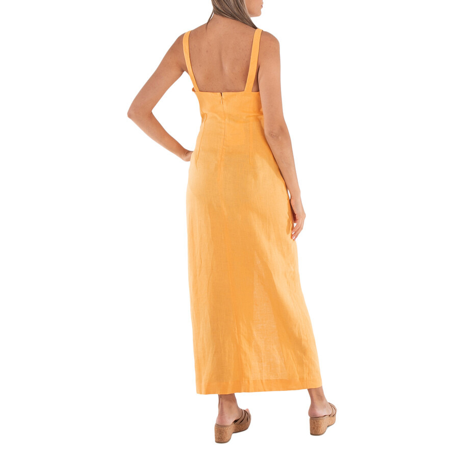 Nanushka Draped Linen Midi Dress - 5