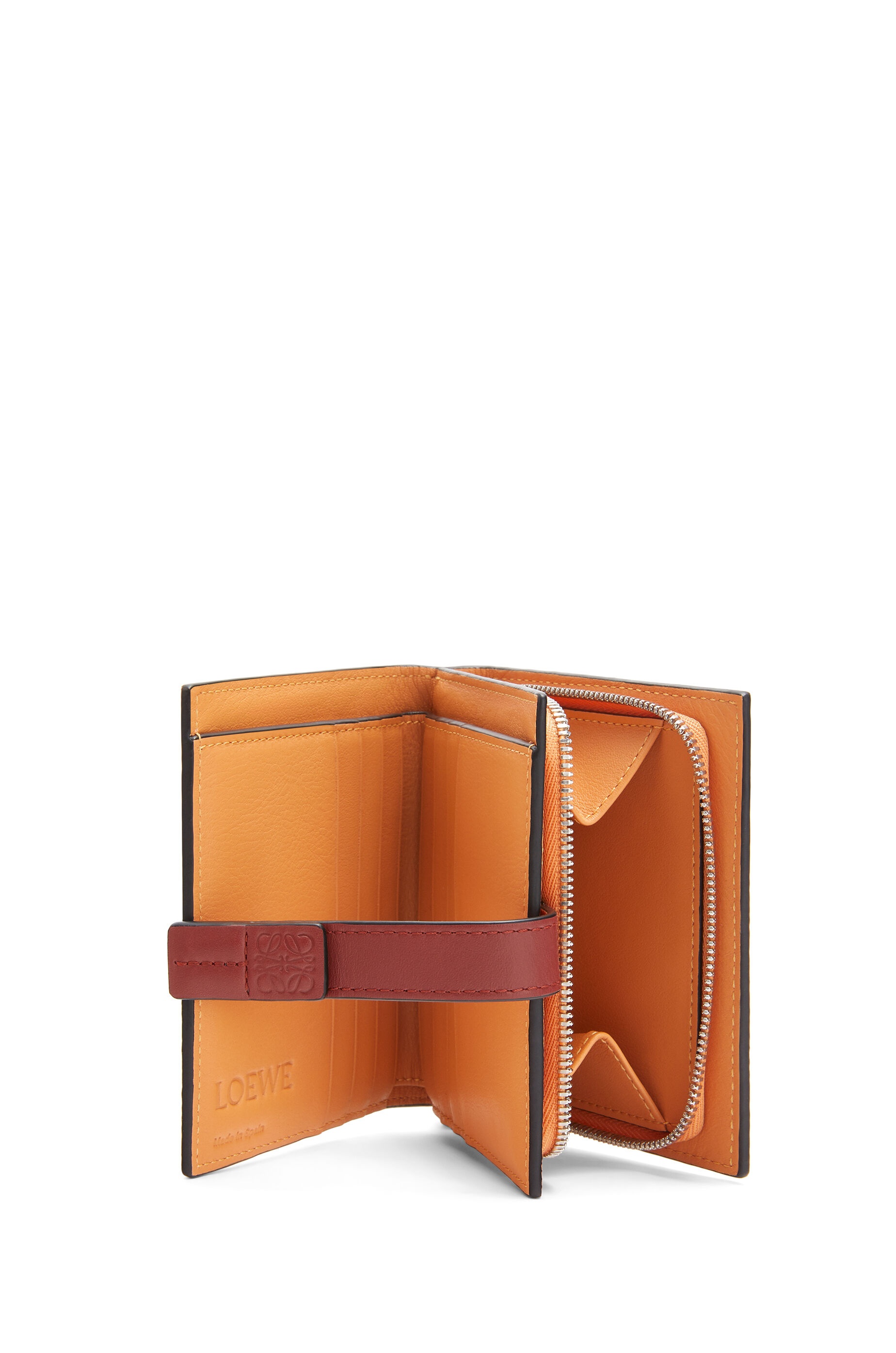 Compact zip wallet in soft grained calfskin - 6