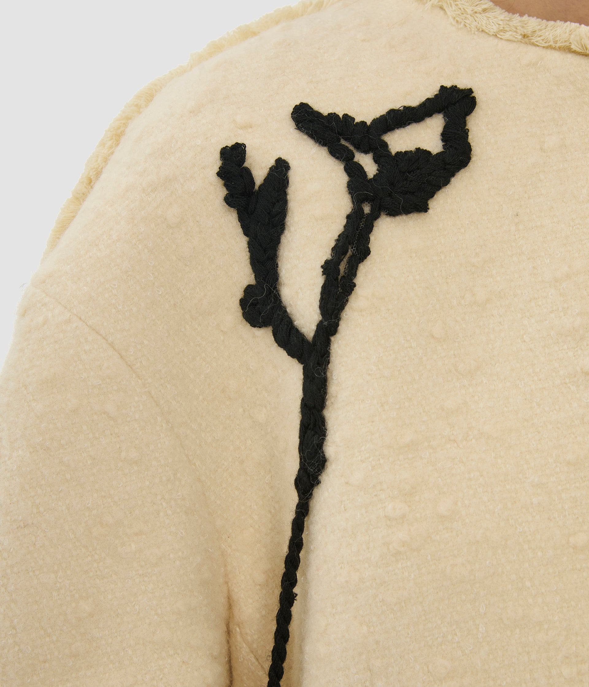 EMBROIDERED BOUCLÉ CROPPED JACKET - 6