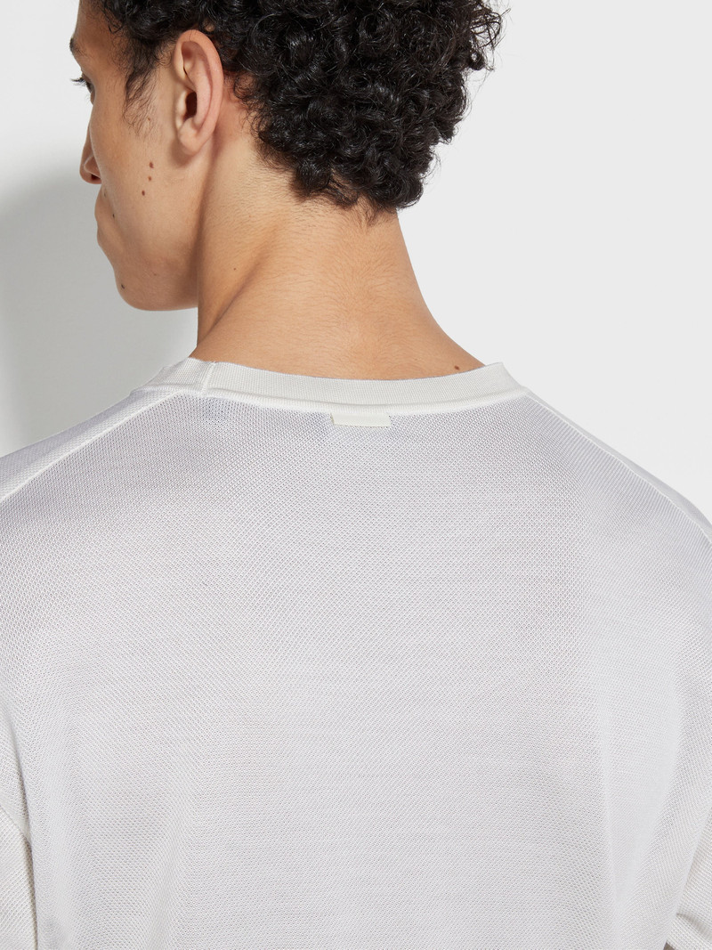 ZEGNA WHITE ZEGNA SILK T-SHIRT outlook